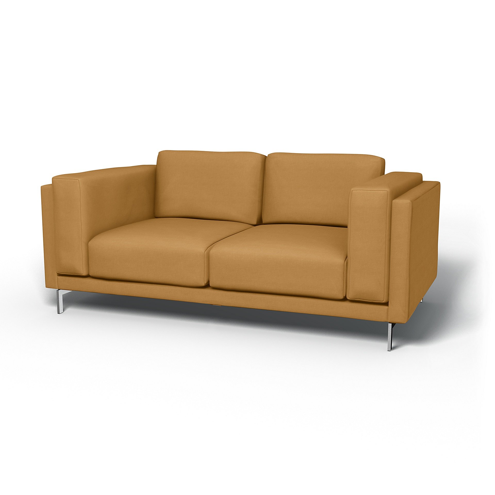 IKEA - Nockeby 2 Seater Sofa Cover, Mustard, Linen - Bemz