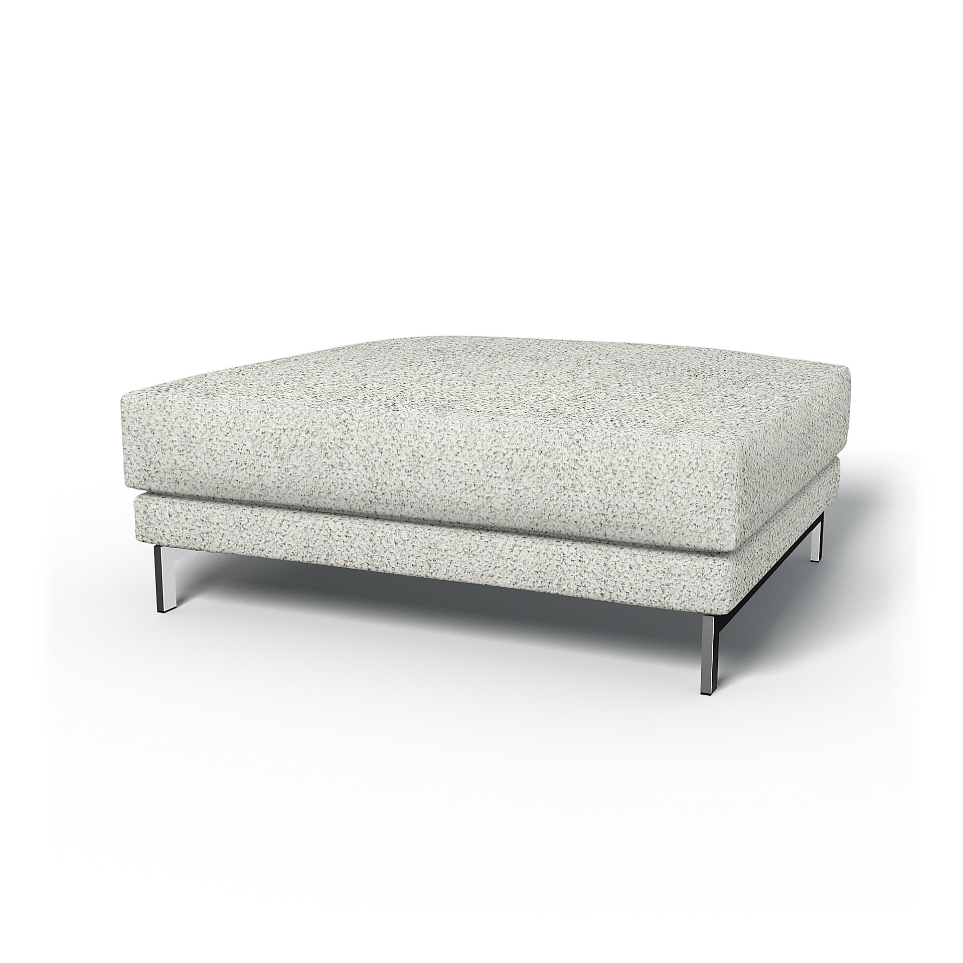 IKEA - Nockeby Footstool Cover, Ivory, Boucle & Texture - Bemz