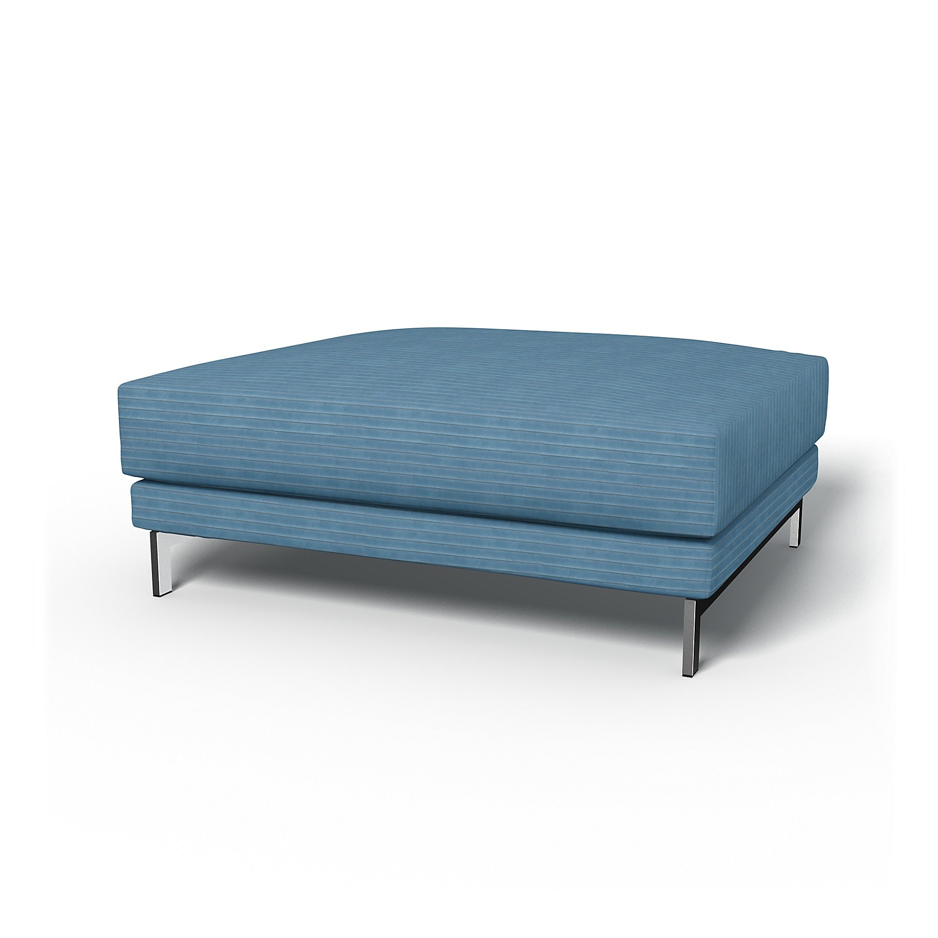 IKEA - Nockeby Footstool Cover, Sky Blue, Corduroy - Bemz