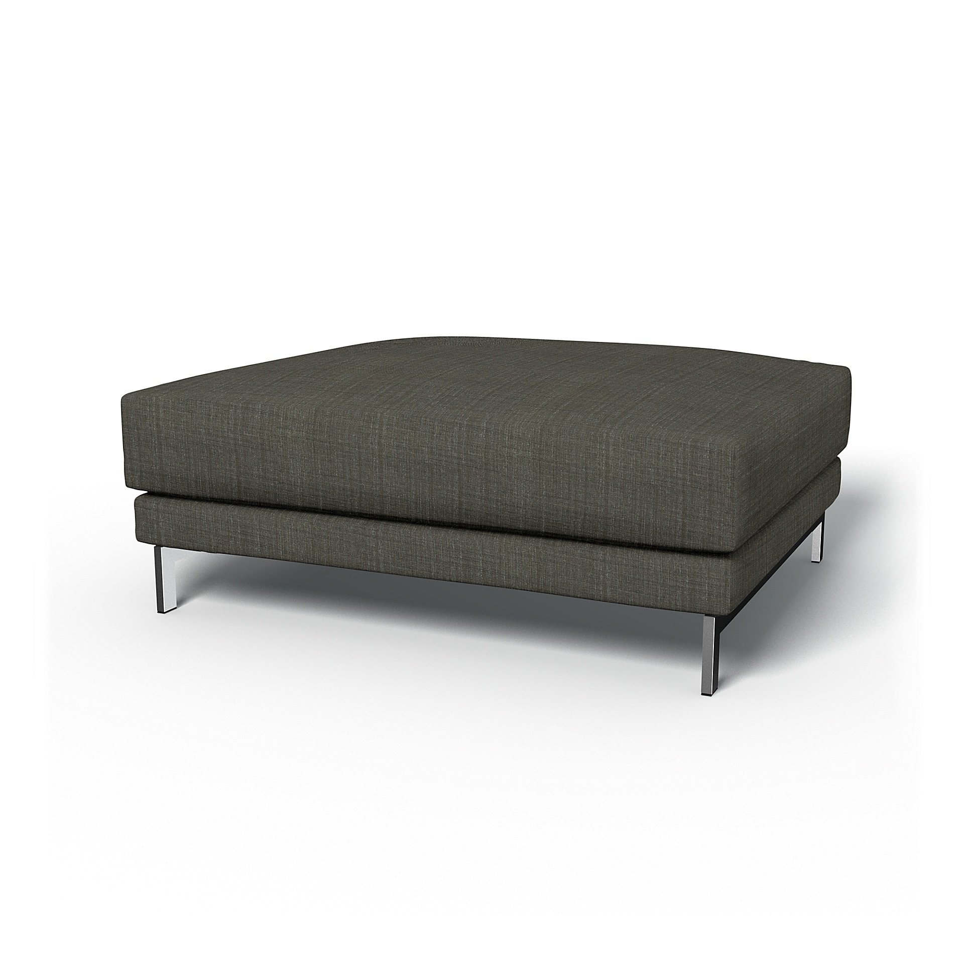 IKEA - Nockeby Footstool Cover, Mole Brown, Boucle & Texture - Bemz