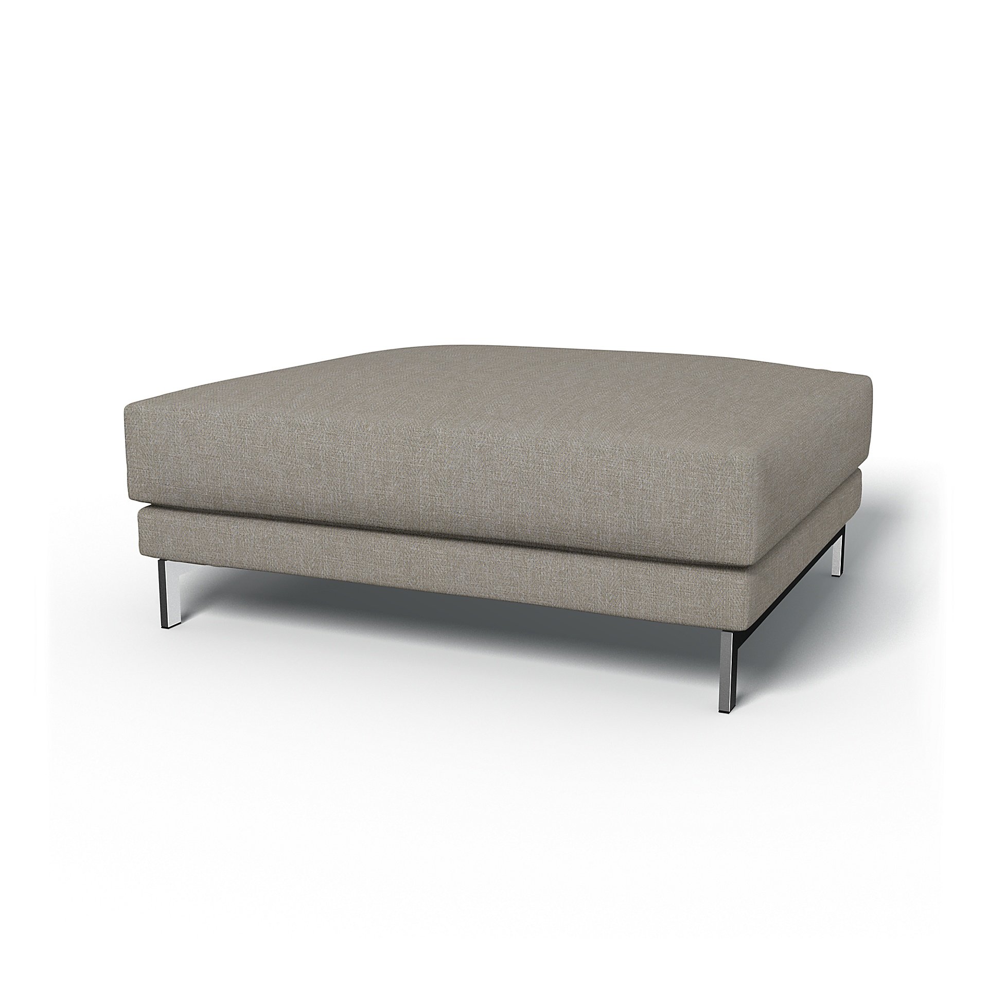 IKEA - Nockeby Footstool Cover, Greige, Boucle & Texture - Bemz