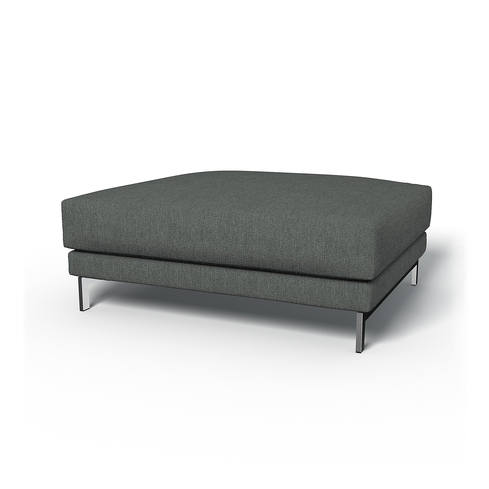 IKEA - Nockeby Footstool Cover, Laurel, Boucle & Texture - Bemz