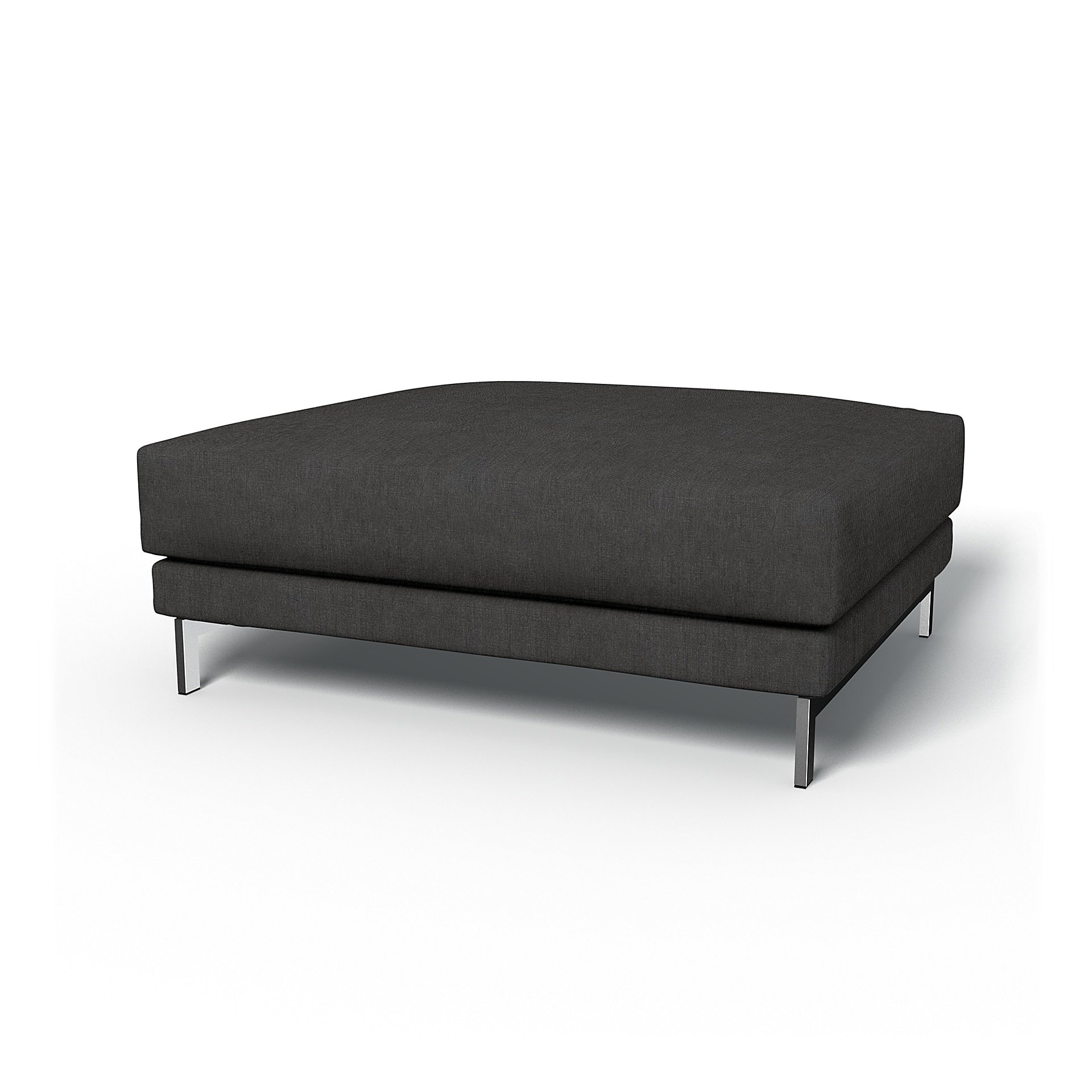 IKEA - Nockeby Footstool Cover, Espresso, Linen - Bemz