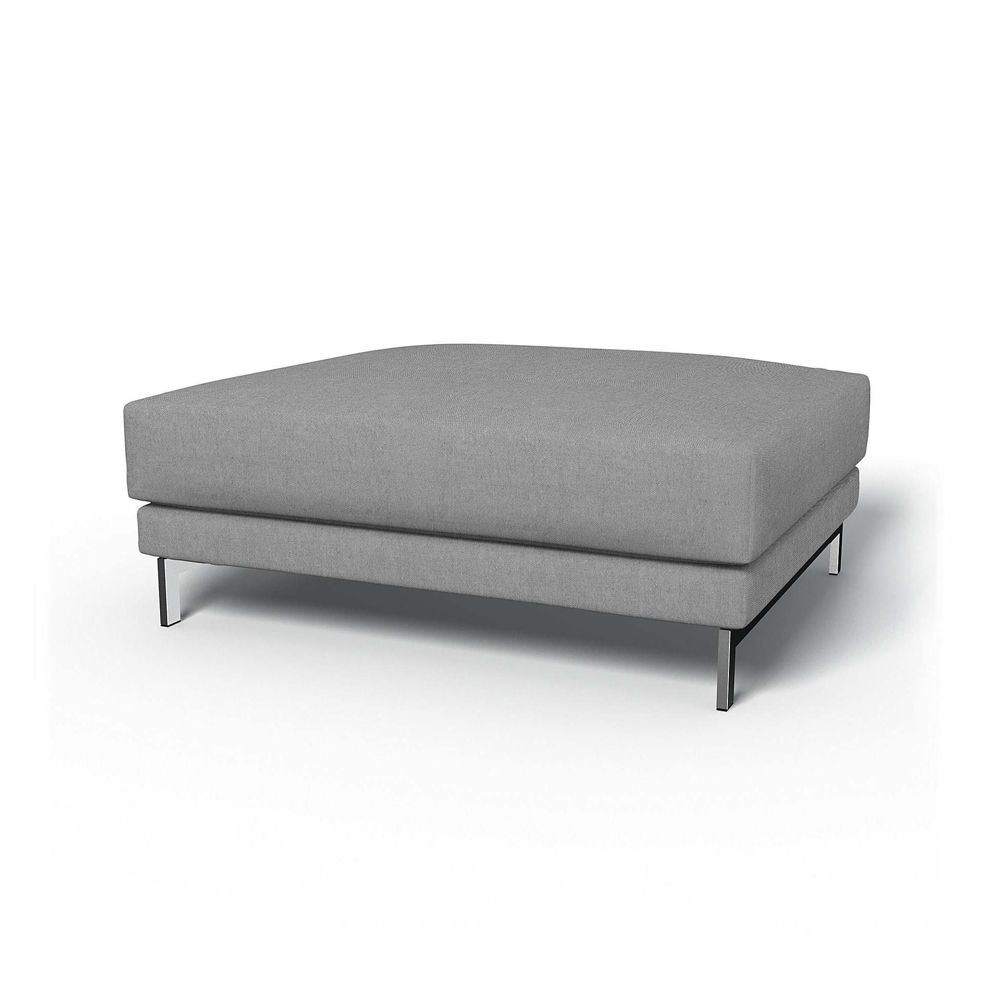IKEA - Nockeby Footstool Cover, Graphite, Linen - Bemz