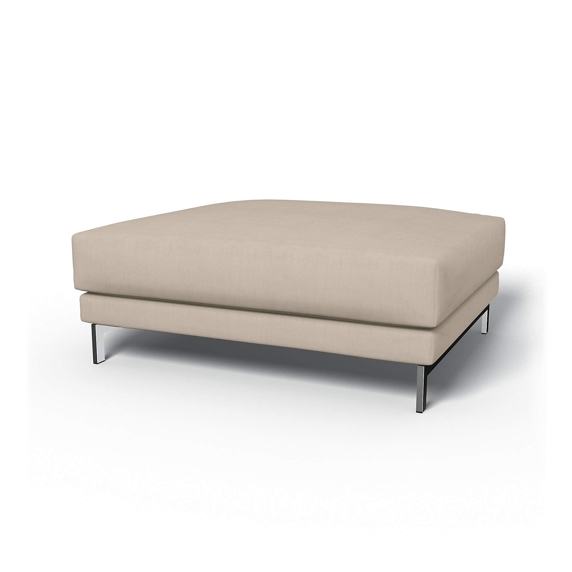 IKEA - Nockeby Footstool Cover, Parchment, Linen - Bemz