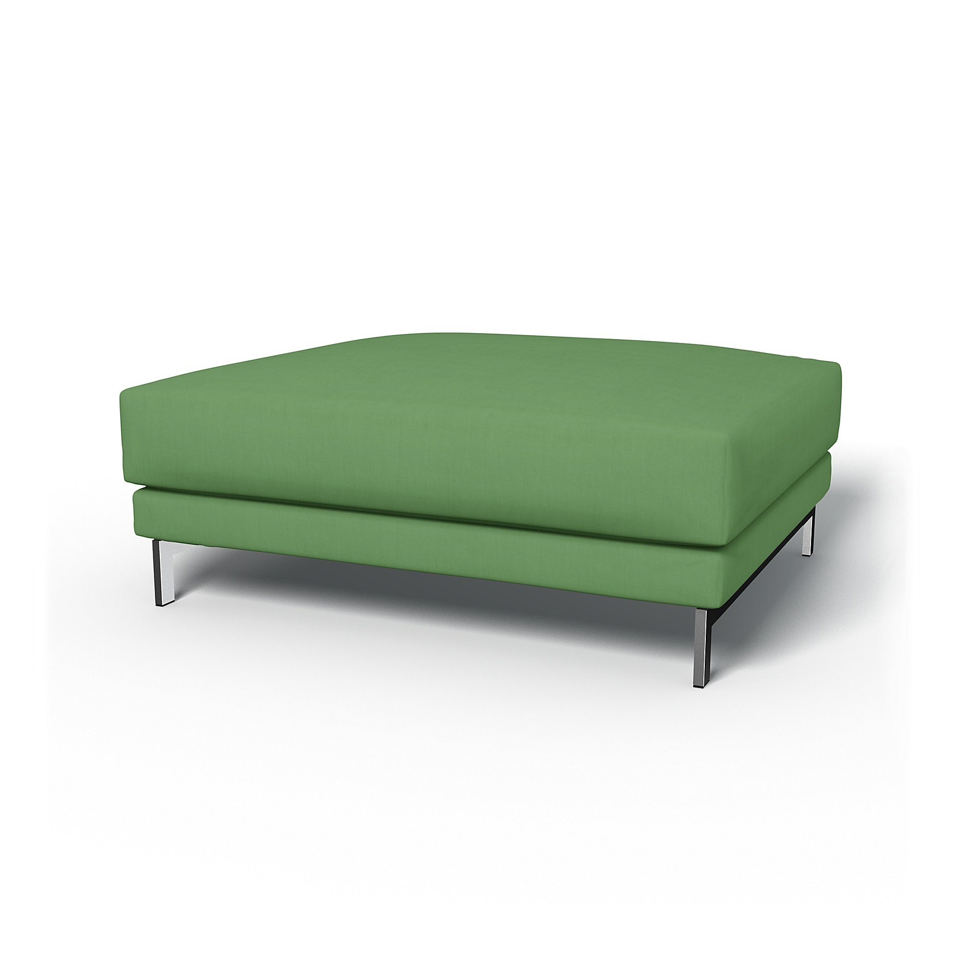 IKEA - Nockeby Footstool Cover, Apple Green, Linen - Bemz