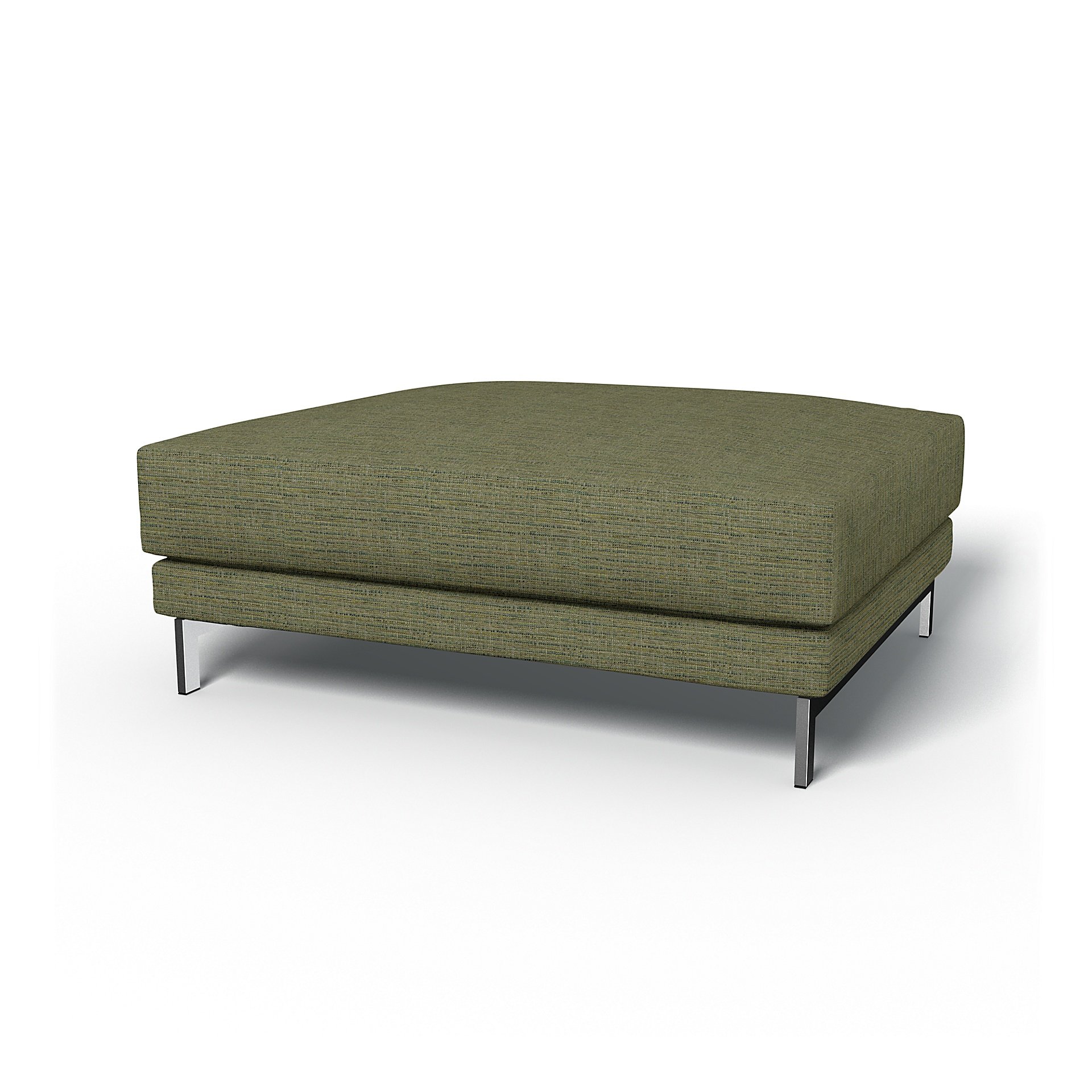 IKEA - Nockeby Footstool Cover, Meadow Green, Boucle & Texture - Bemz