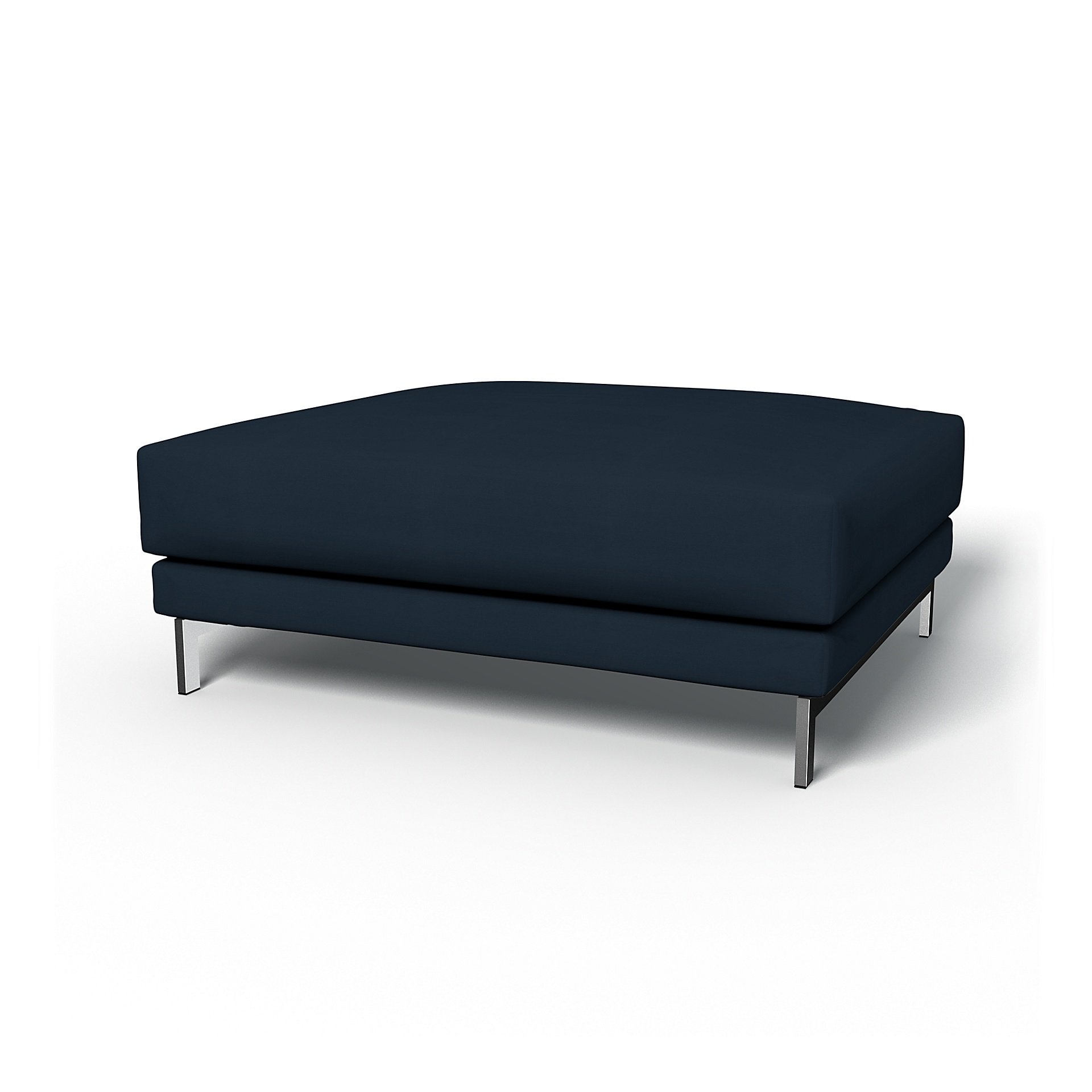 IKEA - Nockeby Footstool Cover, Navy Blue, Cotton - Bemz