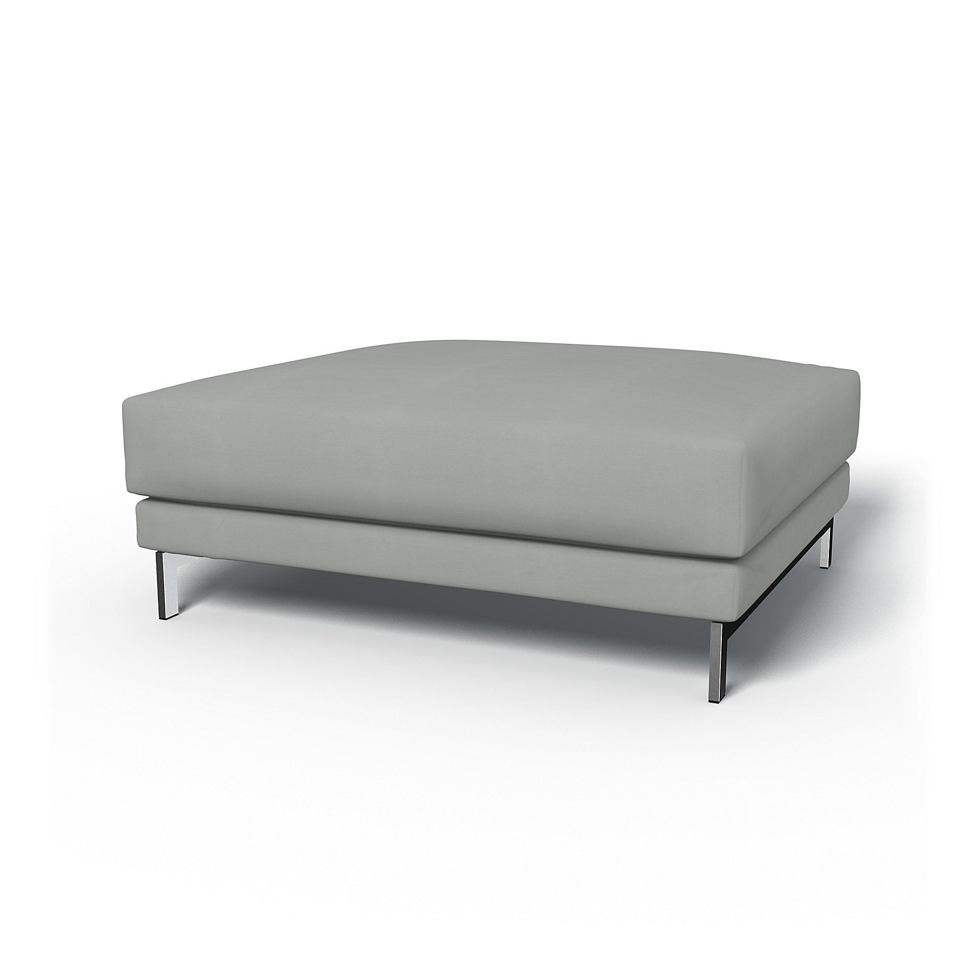 IKEA - Nockeby Footstool Cover, Silver Grey, Cotton - Bemz