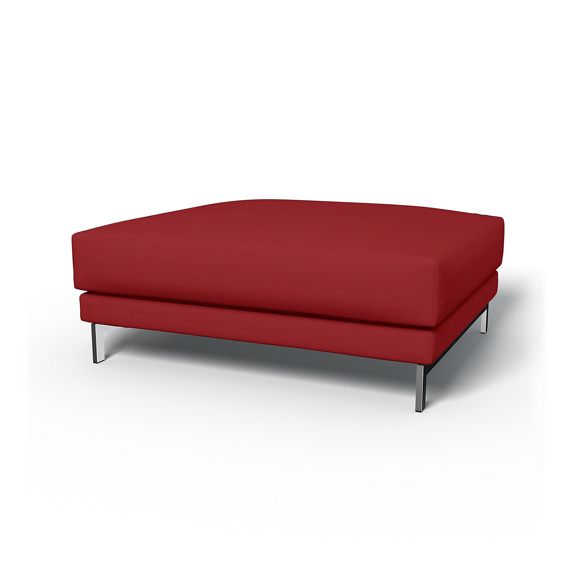 IKEA - Nockeby Footstool Cover, Scarlet Red, Cotton - Bemz