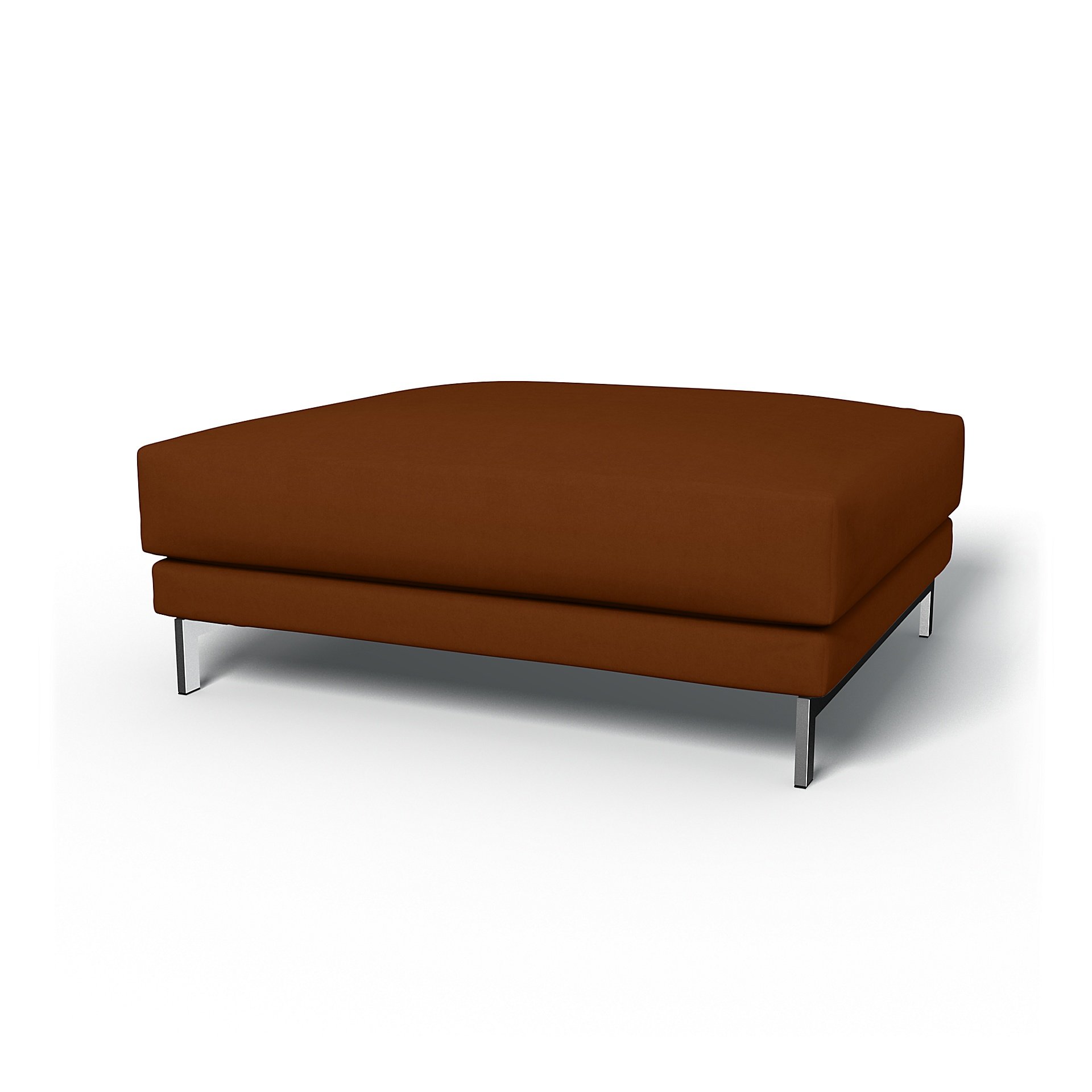IKEA - Nockeby Footstool Cover, Cinnamon, Velvet - Bemz