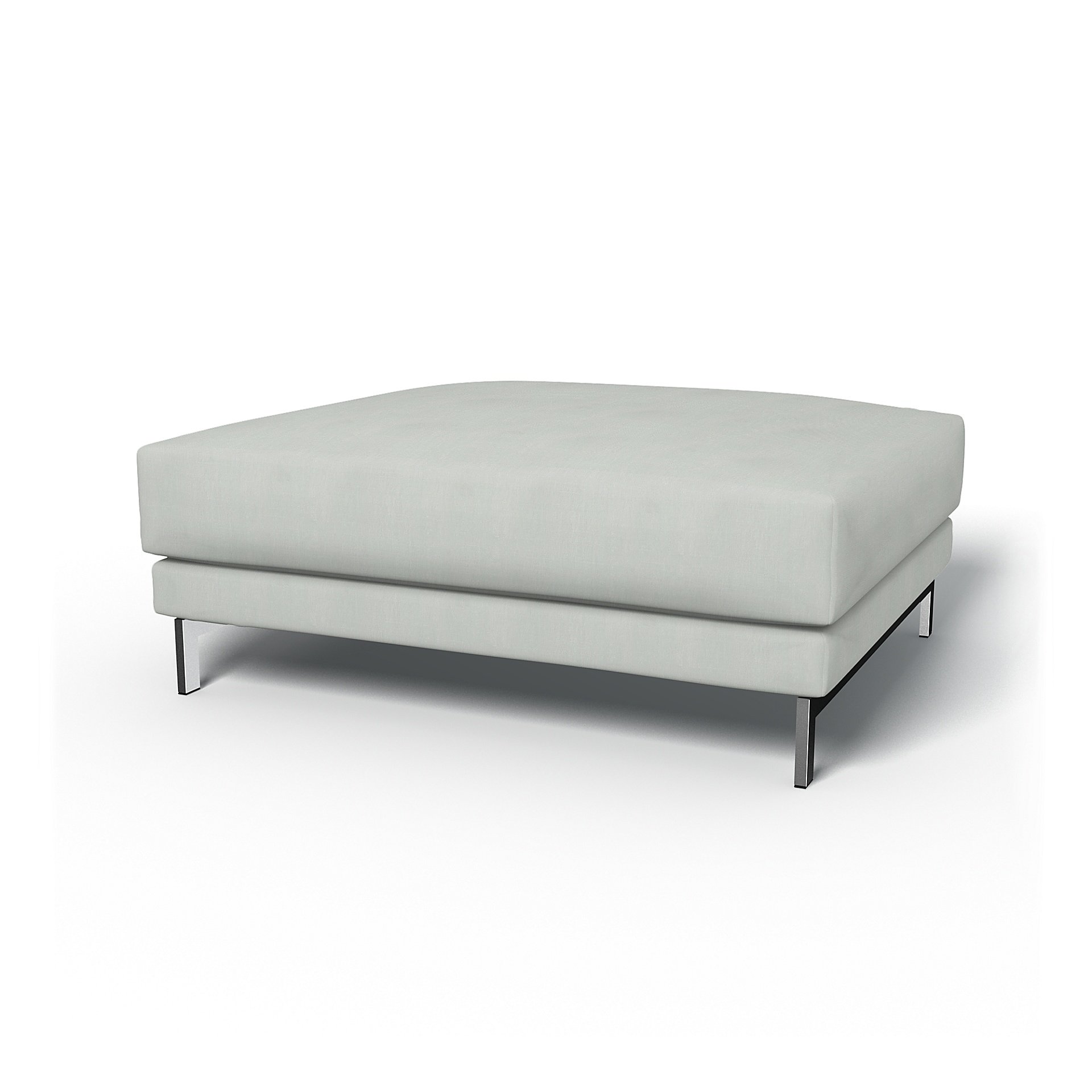 IKEA - Nockeby Footstool Cover, Silver Grey, Linen - Bemz