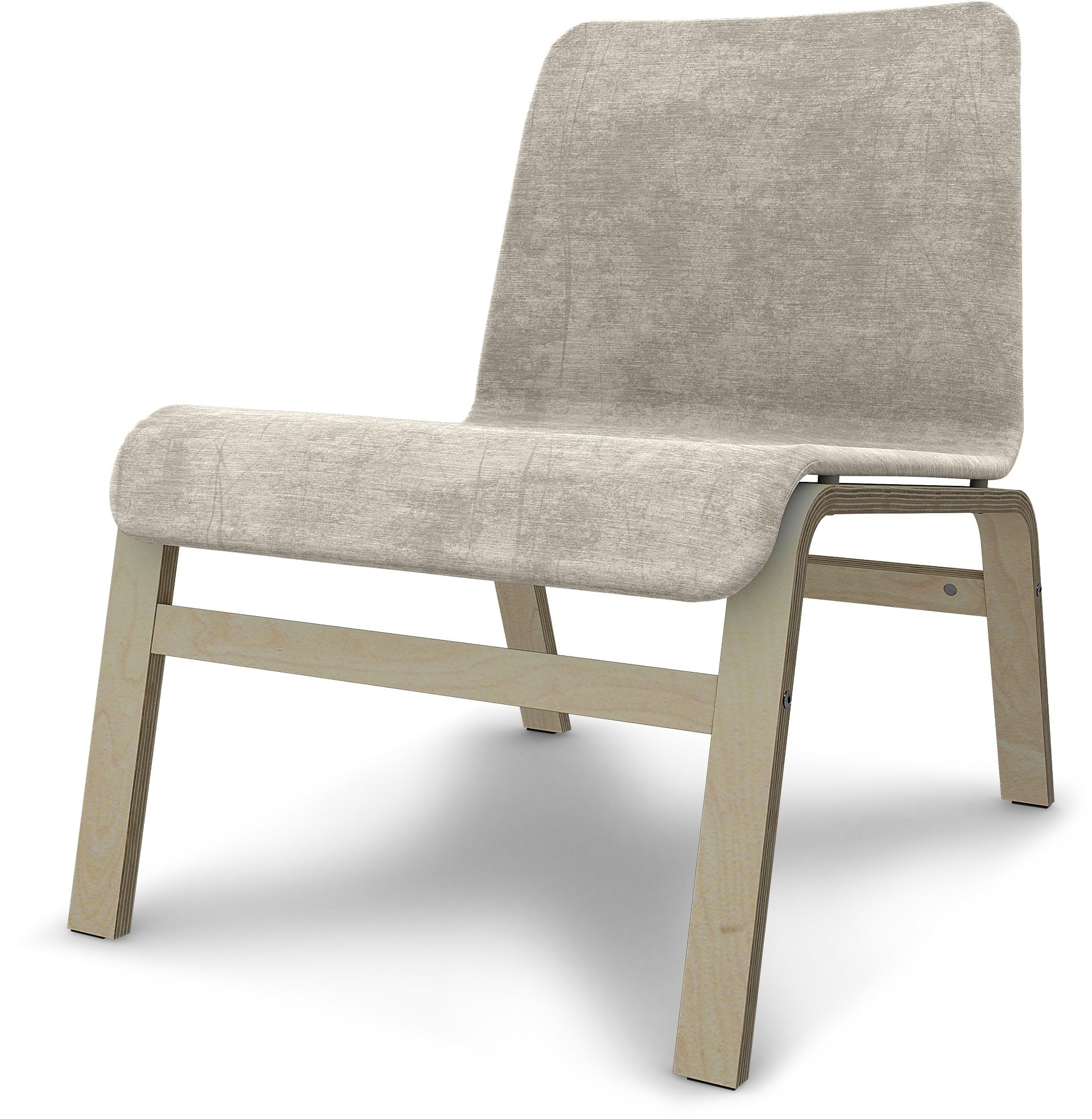 IKEA - Nolmyra chair, Natural White, Velvet - Bemz