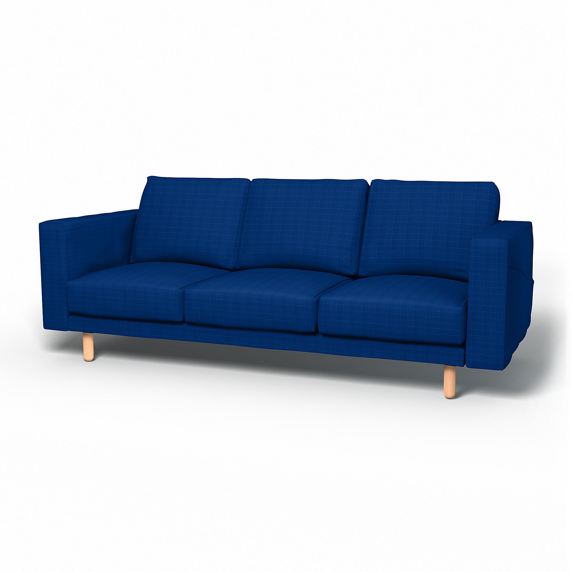 IKEA - Överdrag till Norsborg 3-sitssoffa, Lapis Blue, Sammet - Bemz