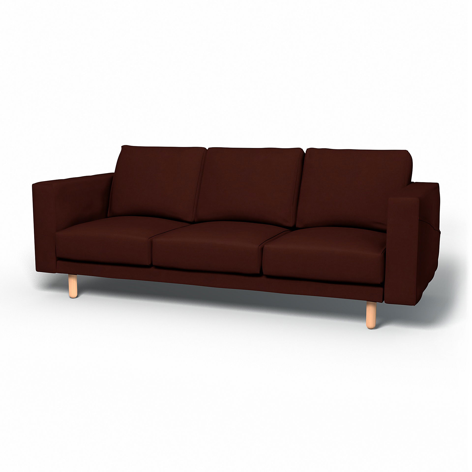 IKEA - Norsborg 3 Seater Sofa Cover, Ground Coffee, Velvet - Bemz