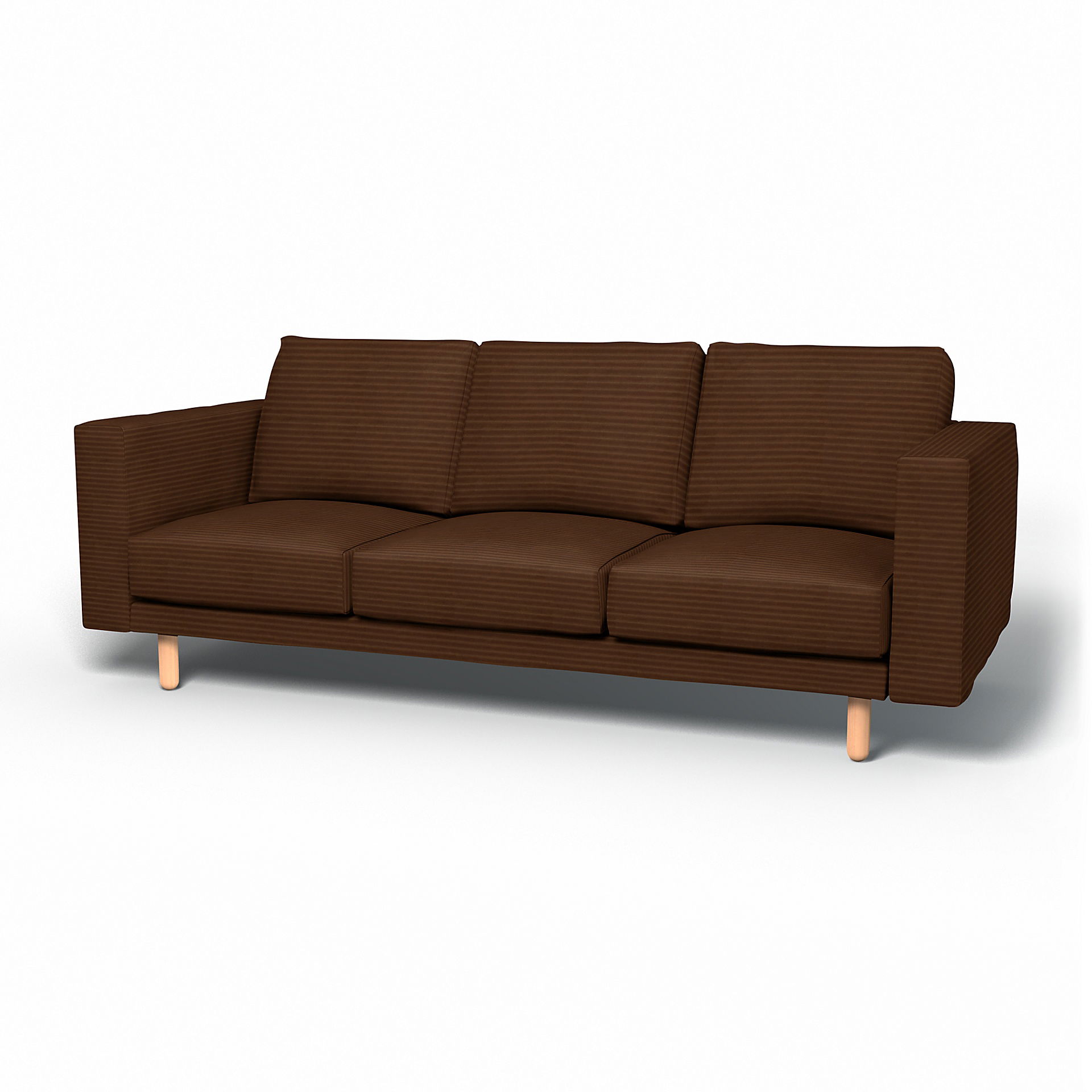 IKEA - Överdrag till Norsborg 3-sitssoffa, Chocolate Brown, Manchester - Bemz