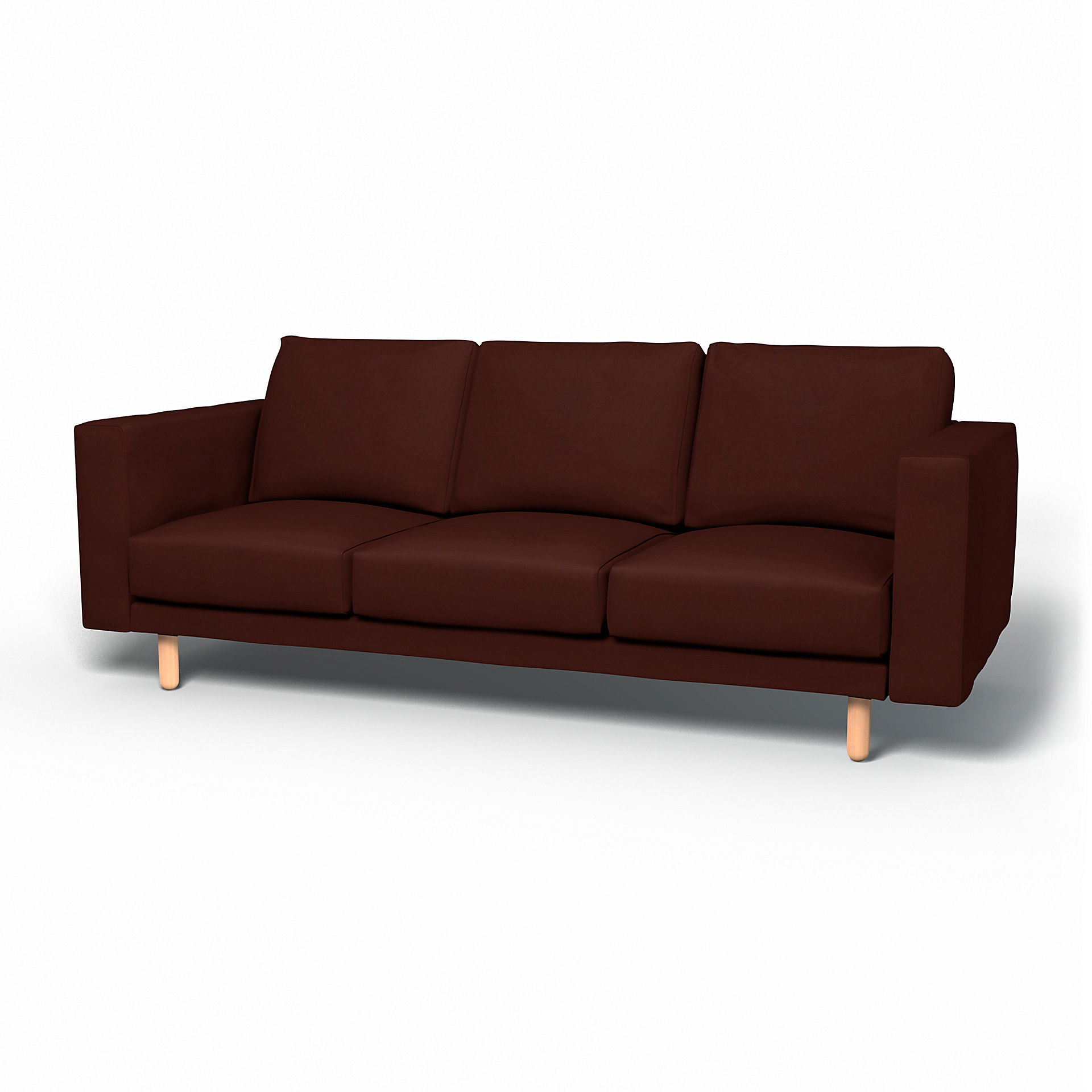 IKEA - Norsborg 3 Seater Sofa Cover, Ground Coffee, Velvet - Bemz