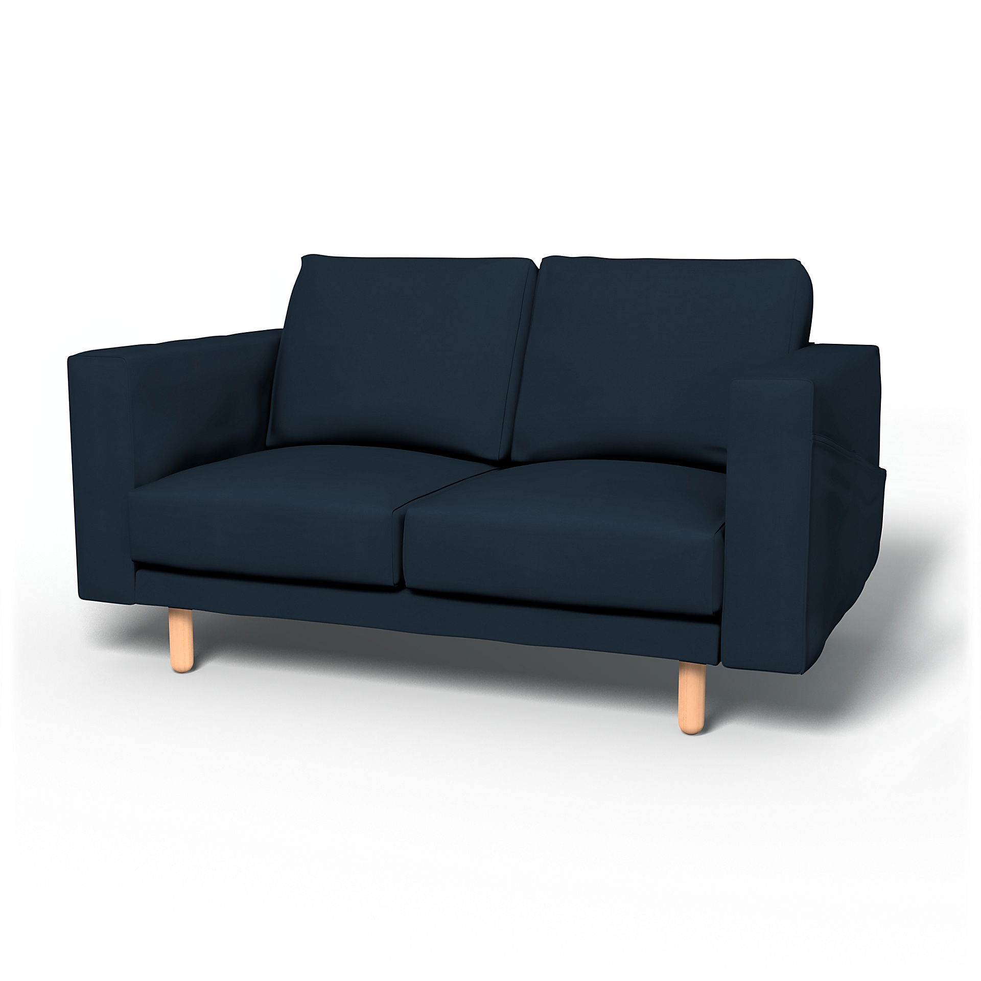 IKEA - Överdrag till Norsborg 2-sitssoffa, Navy Blue, Bomull - Bemz