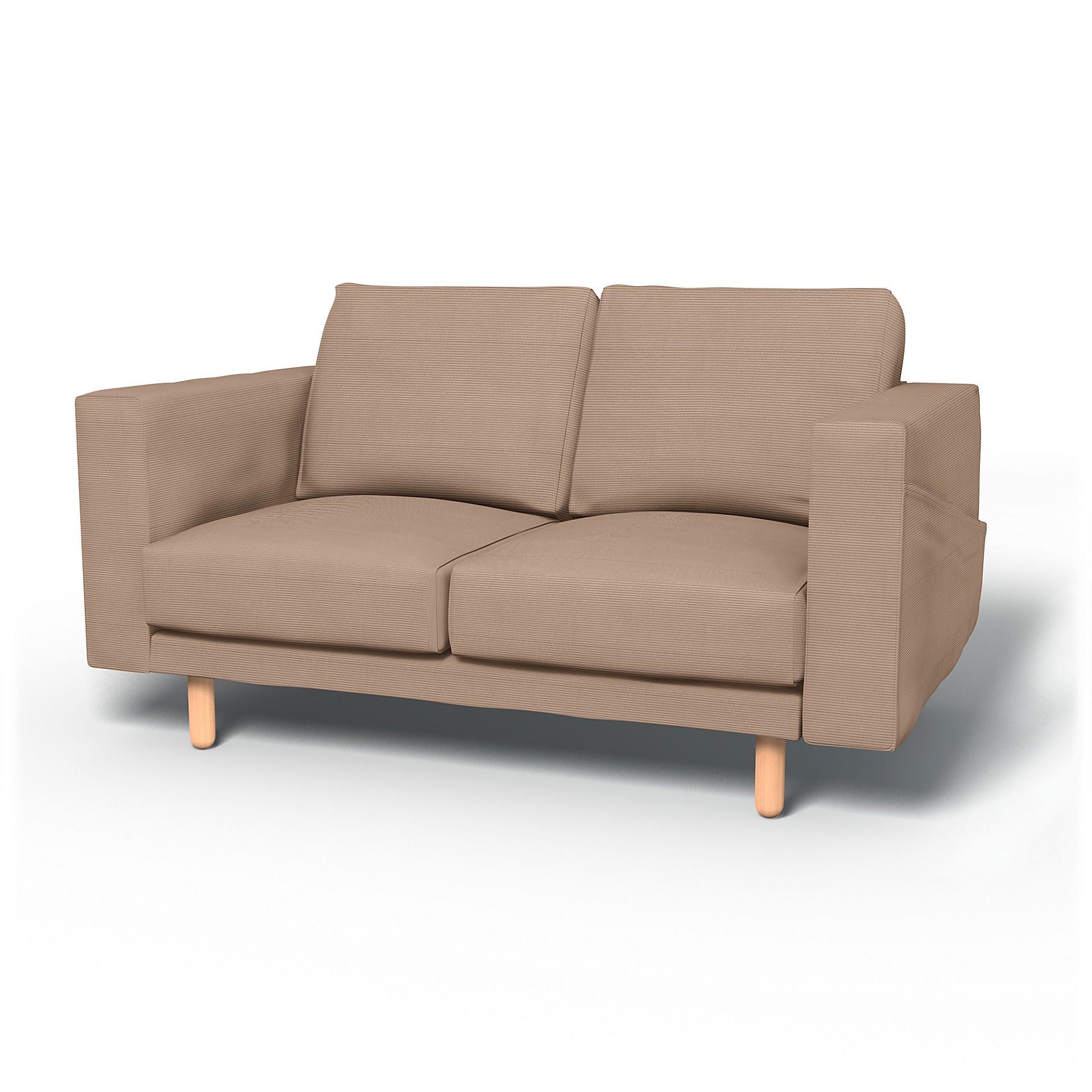 IKEA - Norsborg 2 Seater Sofa Cover, Dusty Rose, Corduroy - Bemz
