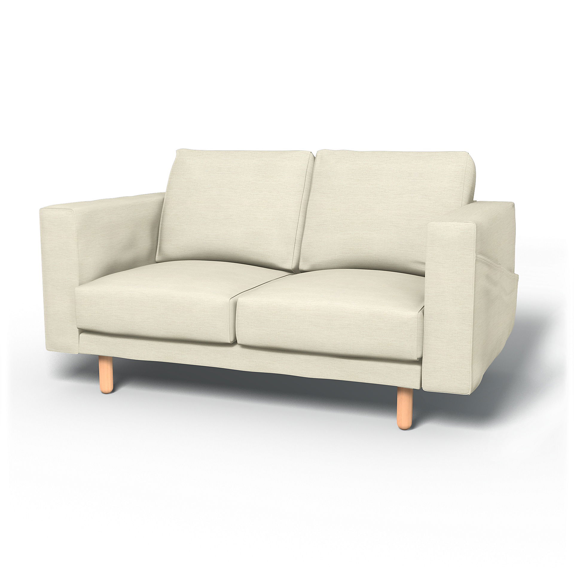 IKEA - Norsborg 2 Seater Sofa Cover, Sand Beige, Cotton - Bemz