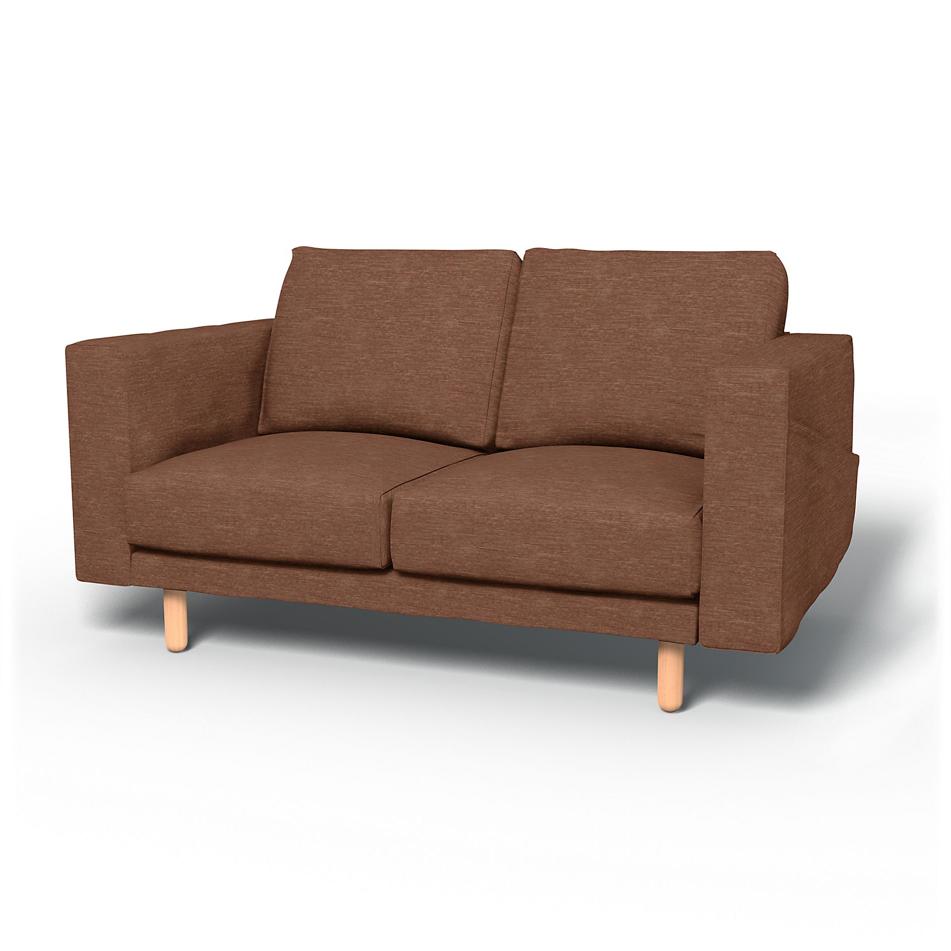 IKEA - Norsborg 2 Seater Sofa Cover, Vintage Rose, Velvet - Bemz