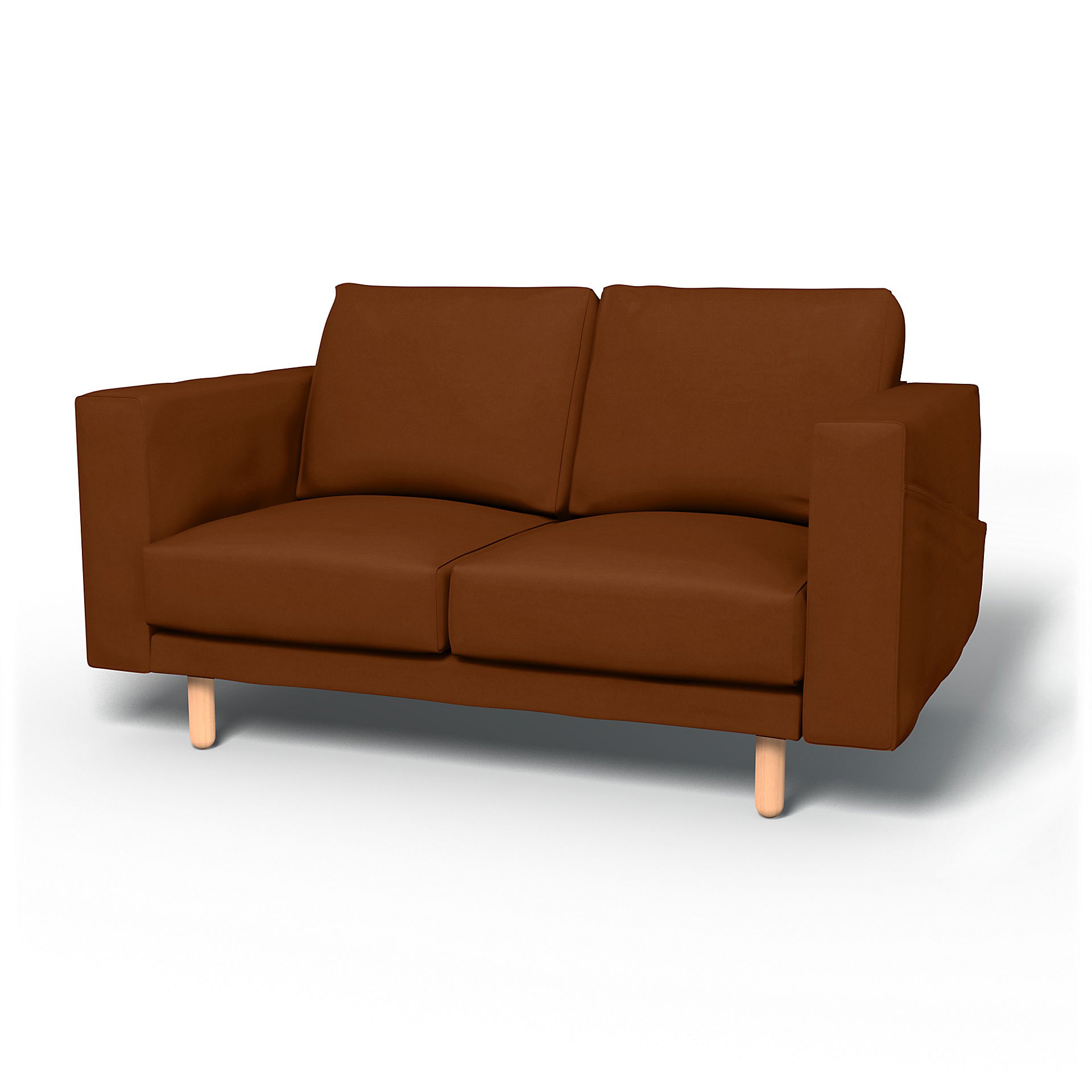 IKEA - Norsborg 2 Seater Sofa Cover, Cinnamon, Velvet - Bemz