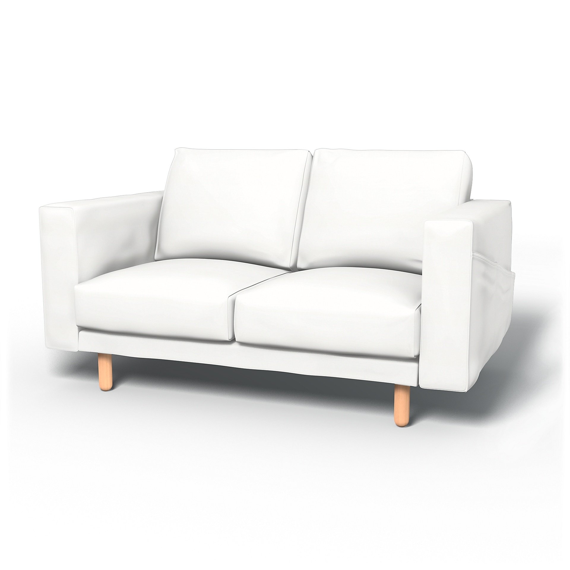 IKEA - Norsborg 2 Seater Sofa Cover, Absolute White, Linen - Bemz