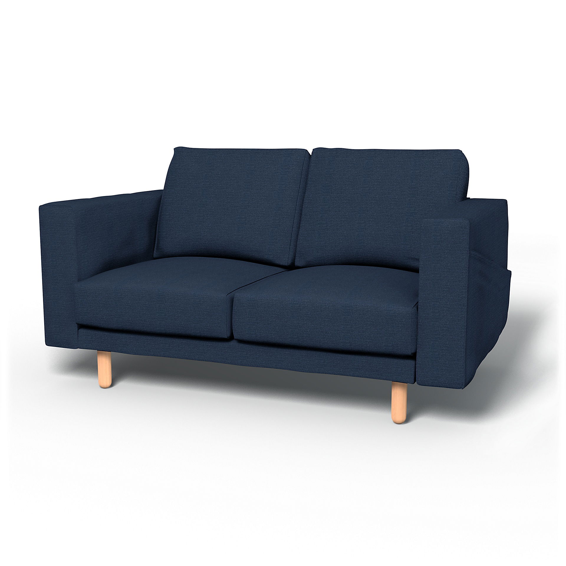 IKEA - Överdrag till Norsborg 2-sitssoffa, Navy Blue, Linne - Bemz