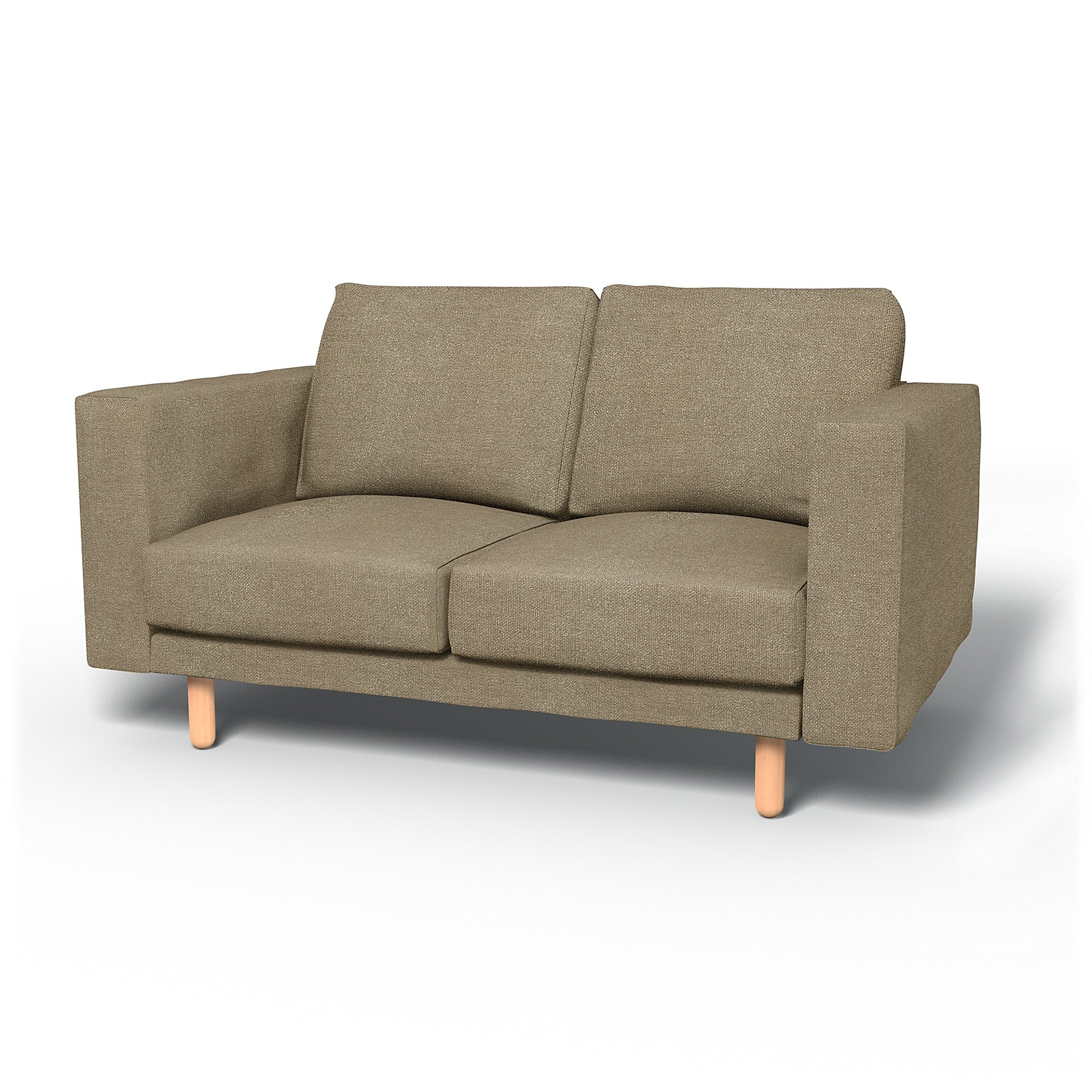 IKEA - Norsborg 2 Seater Sofa Cover, Pebble, Boucle & Texture - Bemz