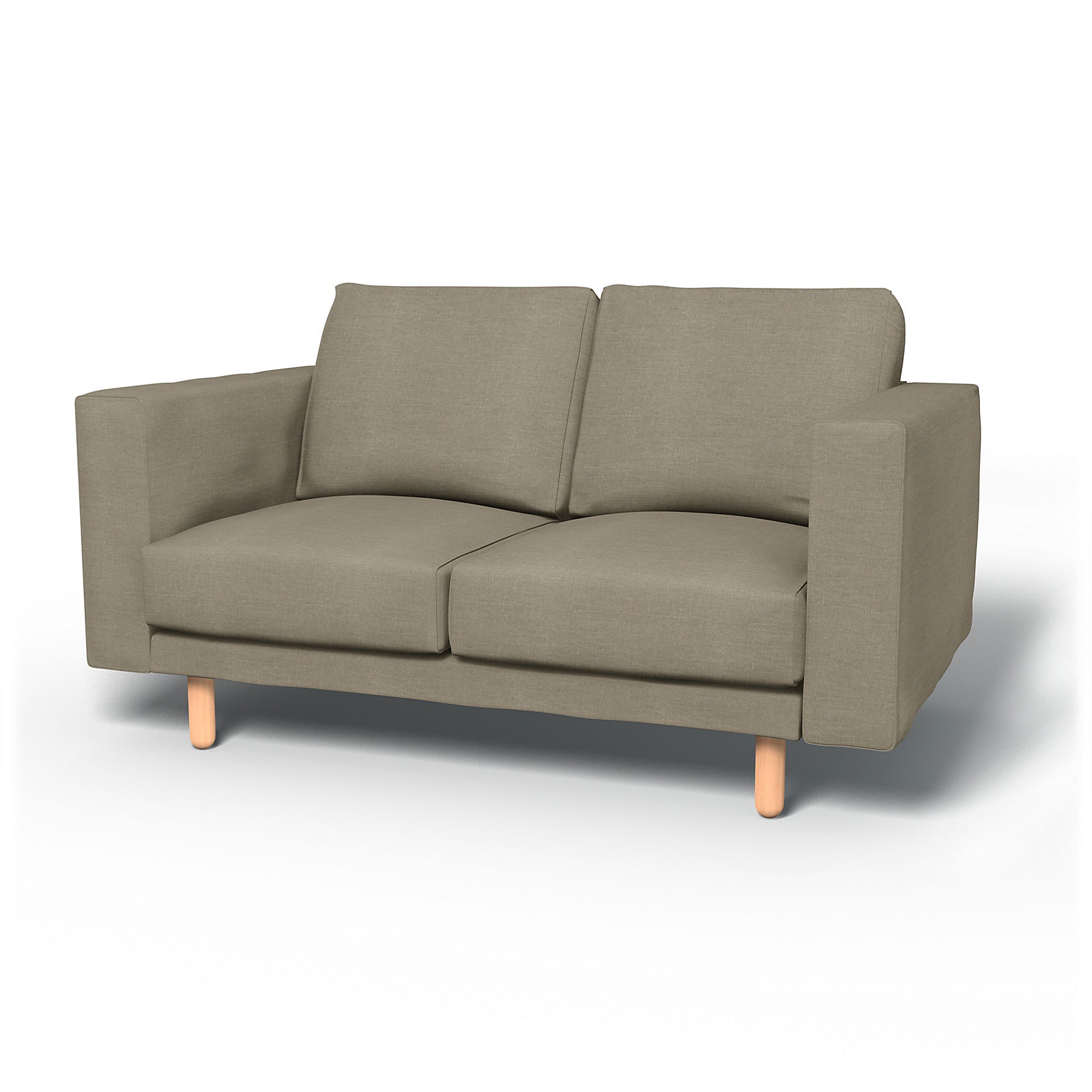 IKEA - Överdrag till Norsborg 2-sitssoffa, Natural, Linne - Bemz