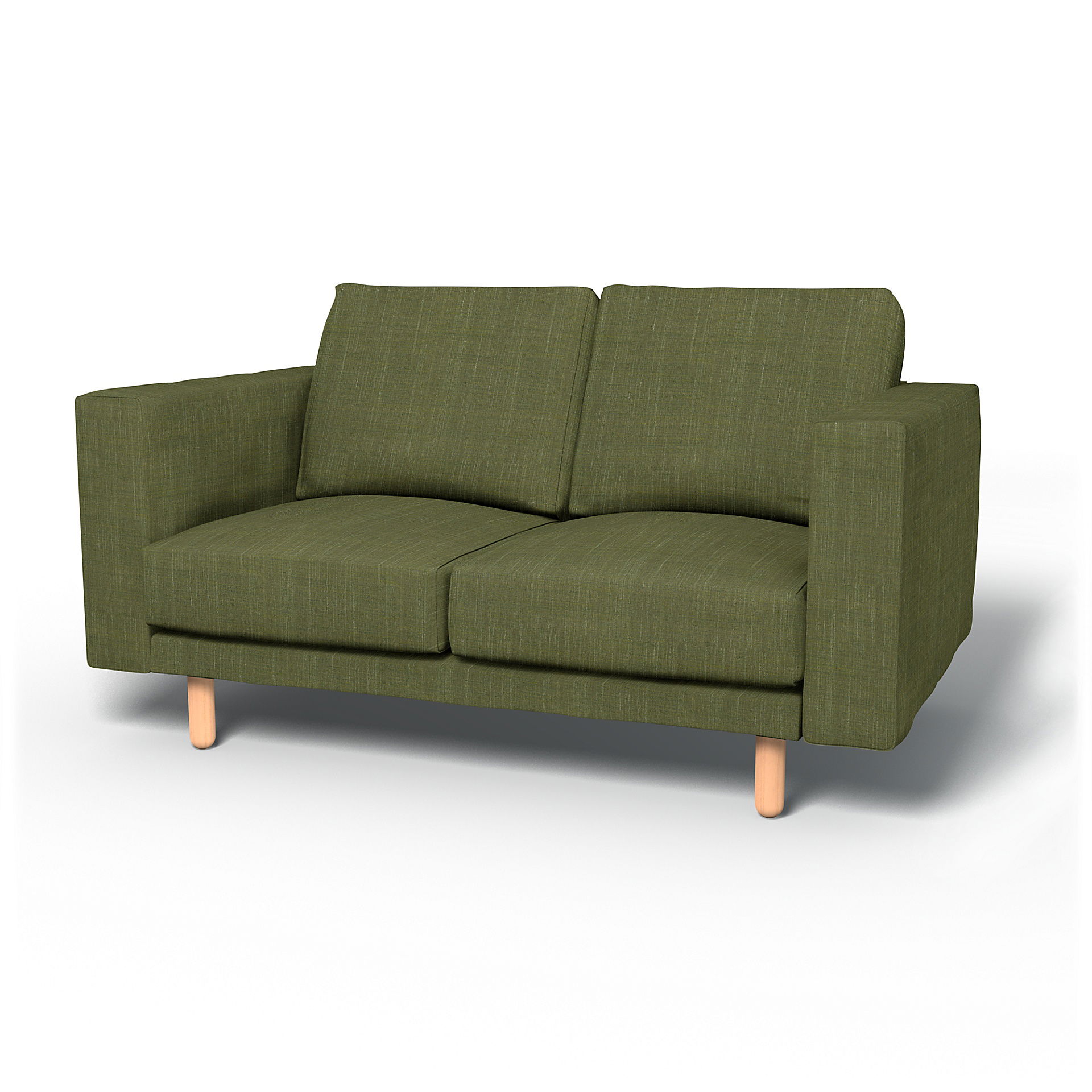 IKEA - Överdrag till Norsborg 2-sitssoffa, Moss Green, BOUCLÉ & TEXTUR - Bemz