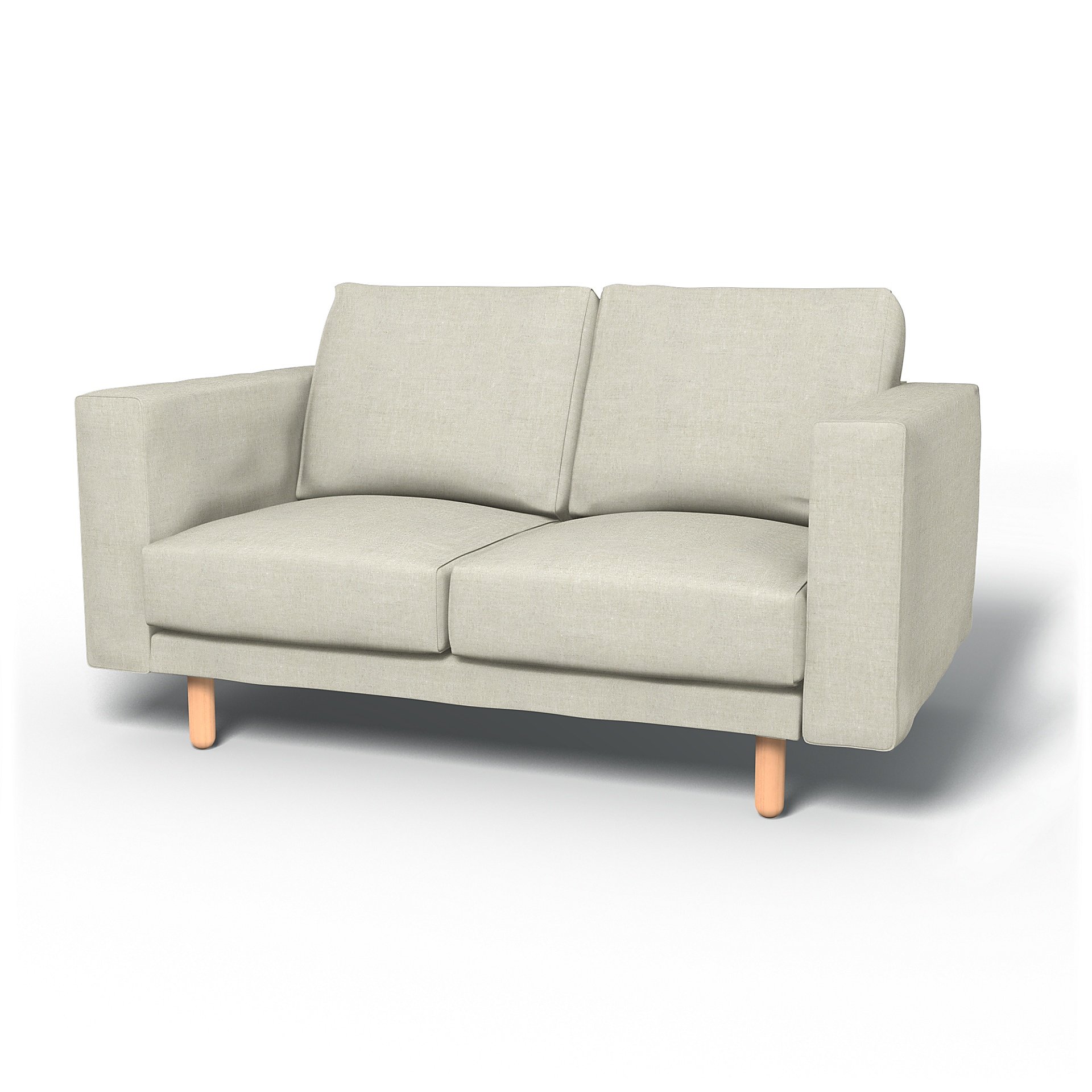 IKEA - Norsborg 2 Seater Sofa Cover, Natural, Linen - Bemz
