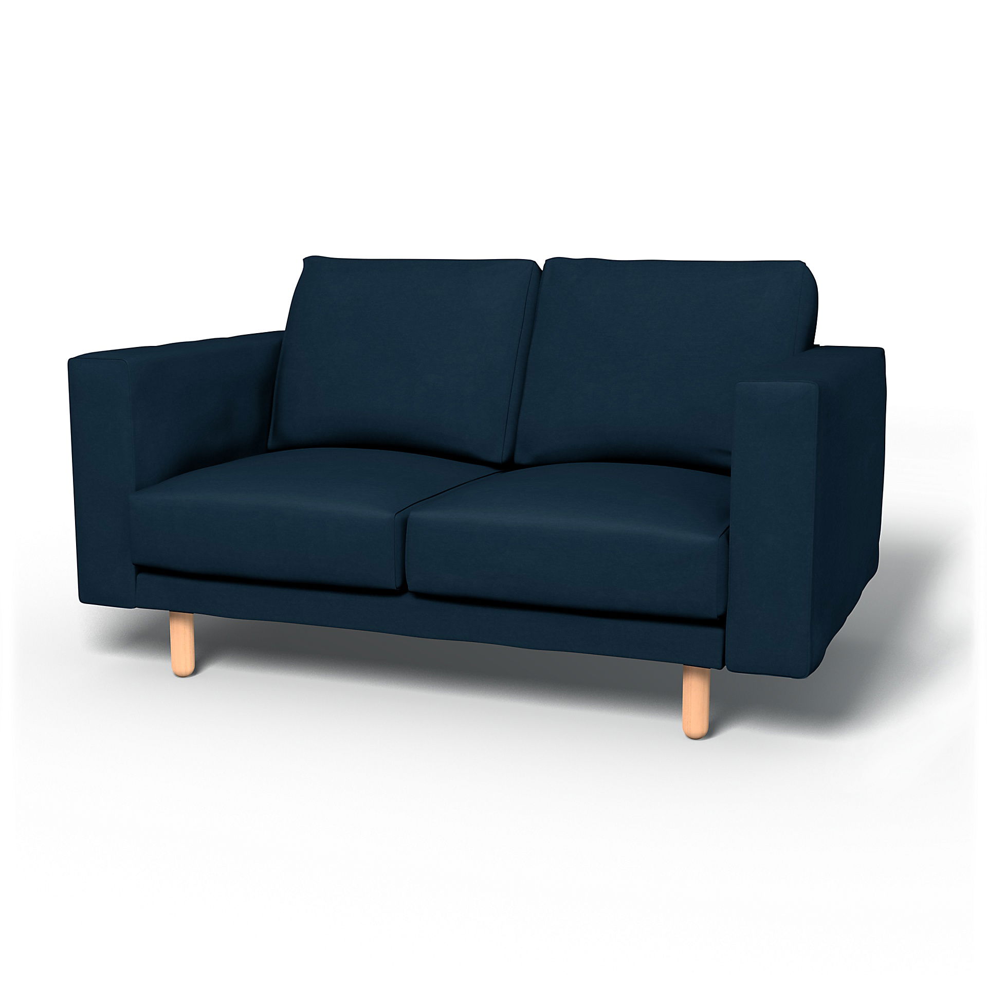 IKEA - Norsborg 2 Seater Sofa Cover, Midnight, Velvet - Bemz