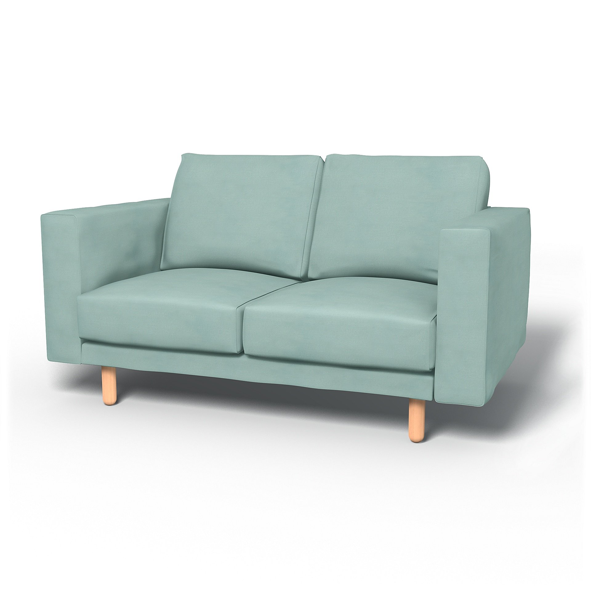 IKEA - Norsborg 2 Seater Sofa Cover, Mineral Blue, Linen - Bemz