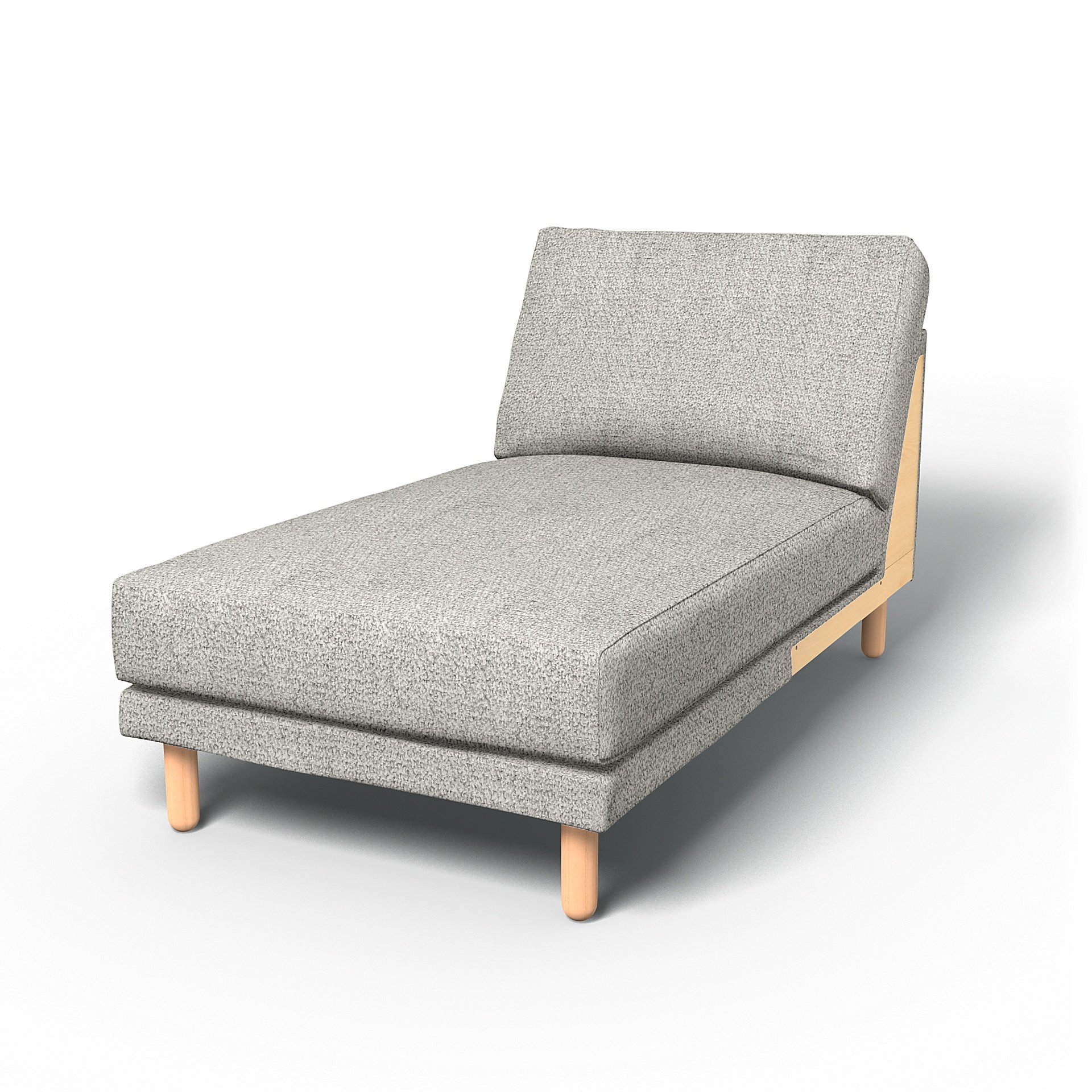 IKEA - Norsborg Chaise Longue Add-on Unit Cover, Driftwood, Boucle & Texture - Bemz