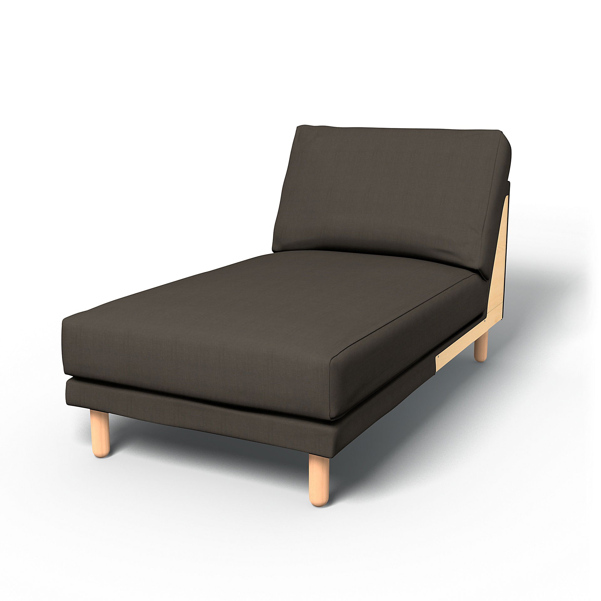IKEA - Norsborg Chaise Longue Add-on Unit Cover, Mocha, Linen - Bemz
