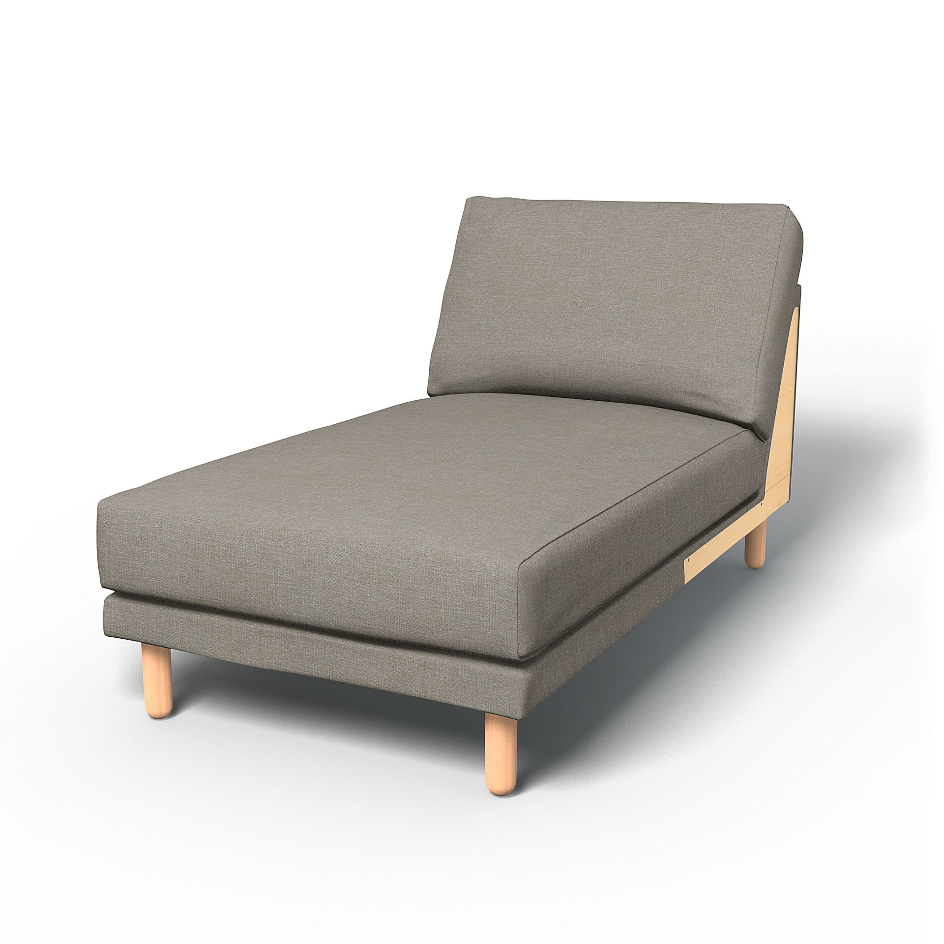 IKEA - Norsborg Chaise Longue Add-on Unit Cover, Greige, Bouclé & Texture - Bemz