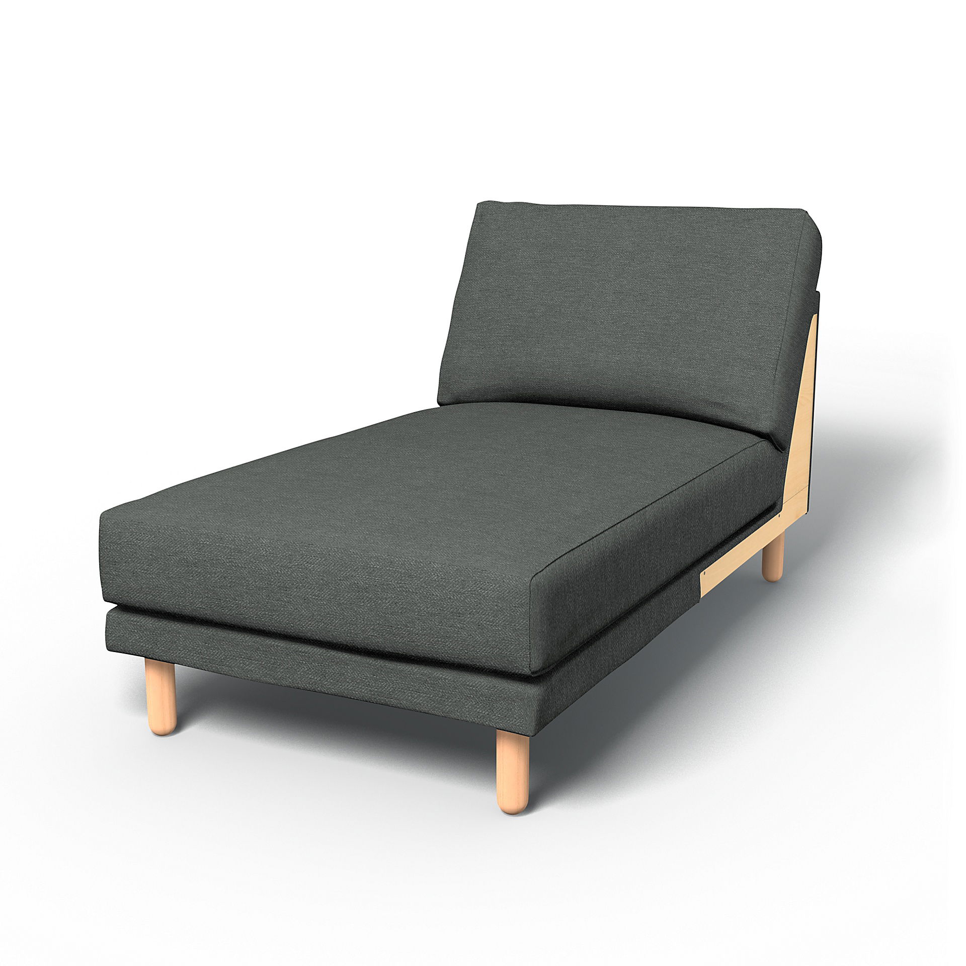 IKEA - Norsborg Chaise Longue Add-on Unit Cover, Laurel, Bouclé & Texture - Bemz