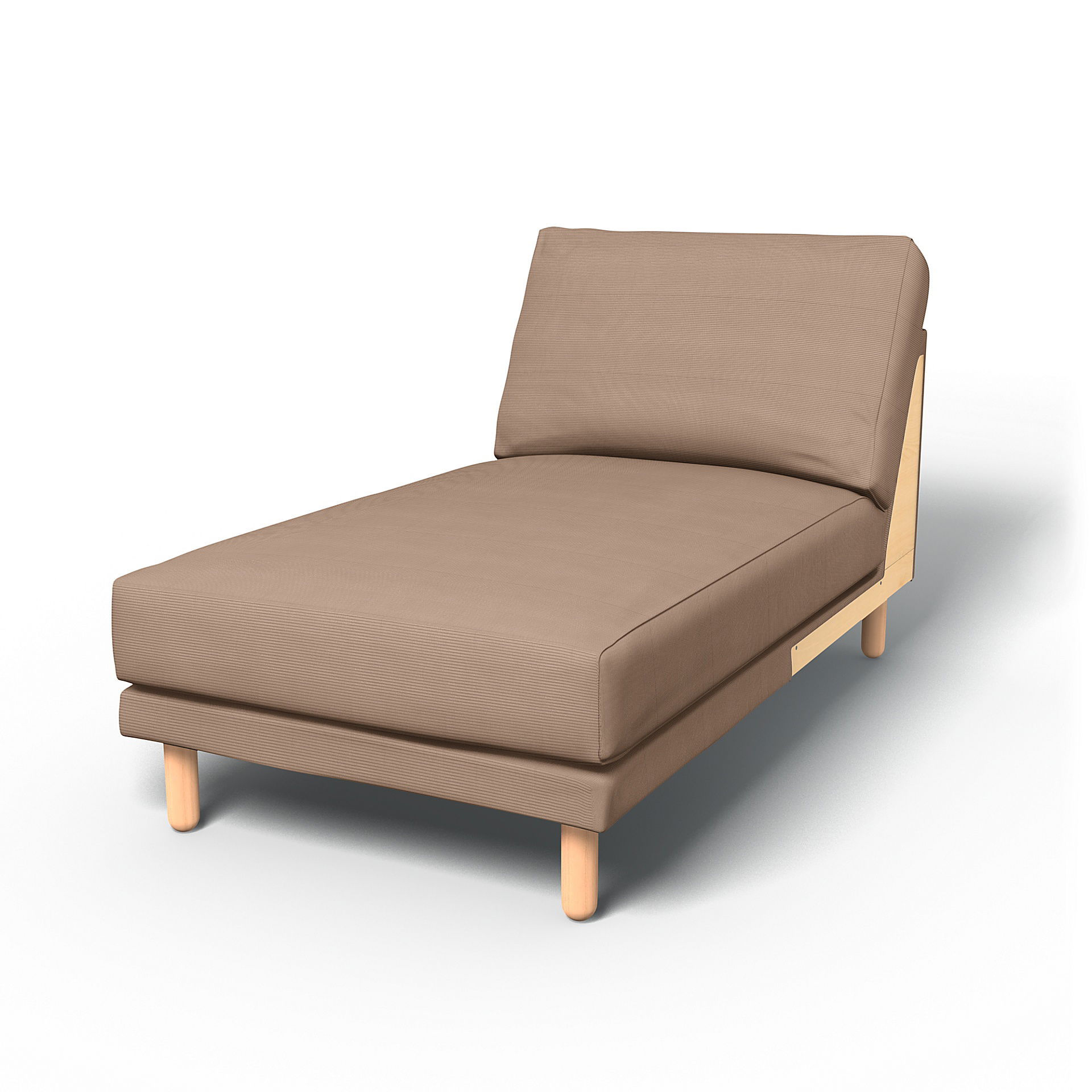 IKEA - Norsborg Chaise Longue Add-on Unit Cover, Dusty Rose, Corduroy - Bemz