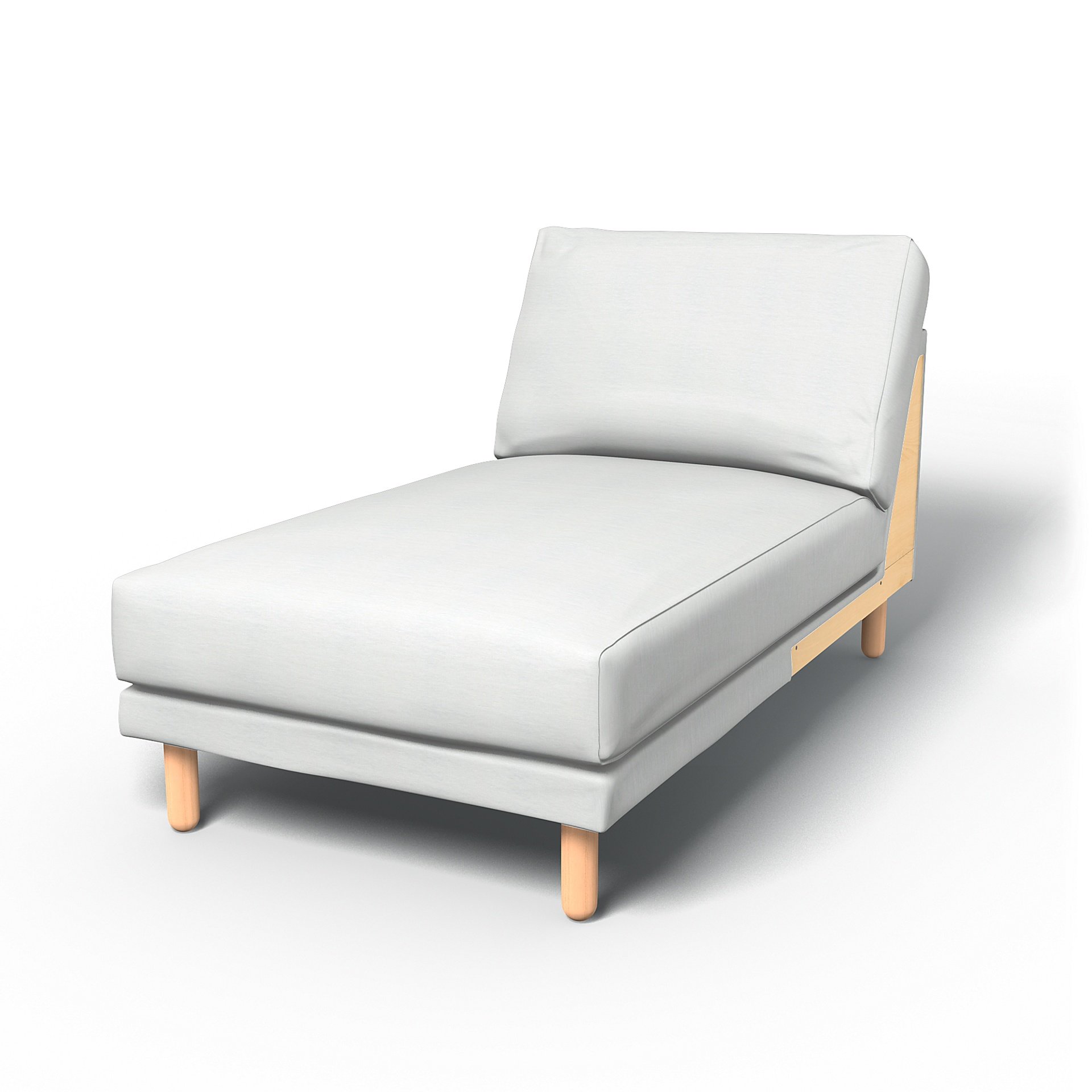 IKEA - Norsborg Chaise Longue Add-on Unit Cover, White, Linen - Bemz