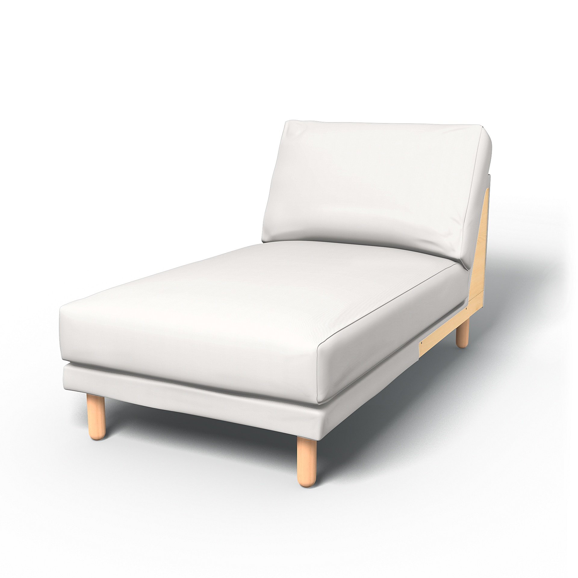 IKEA - Norsborg Chaise Longue Add-on Unit Cover, Soft White, Linen - Bemz