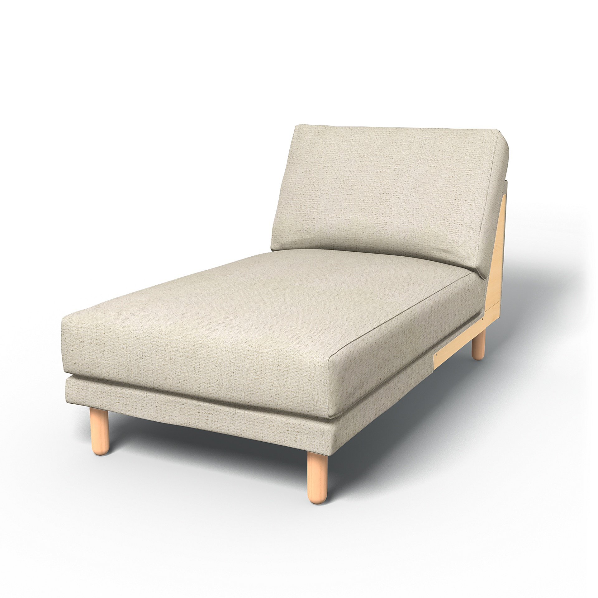 IKEA - Norsborg Chaise Longue Add-on Unit Cover, Ecru, Boucle & Texture - Bemz