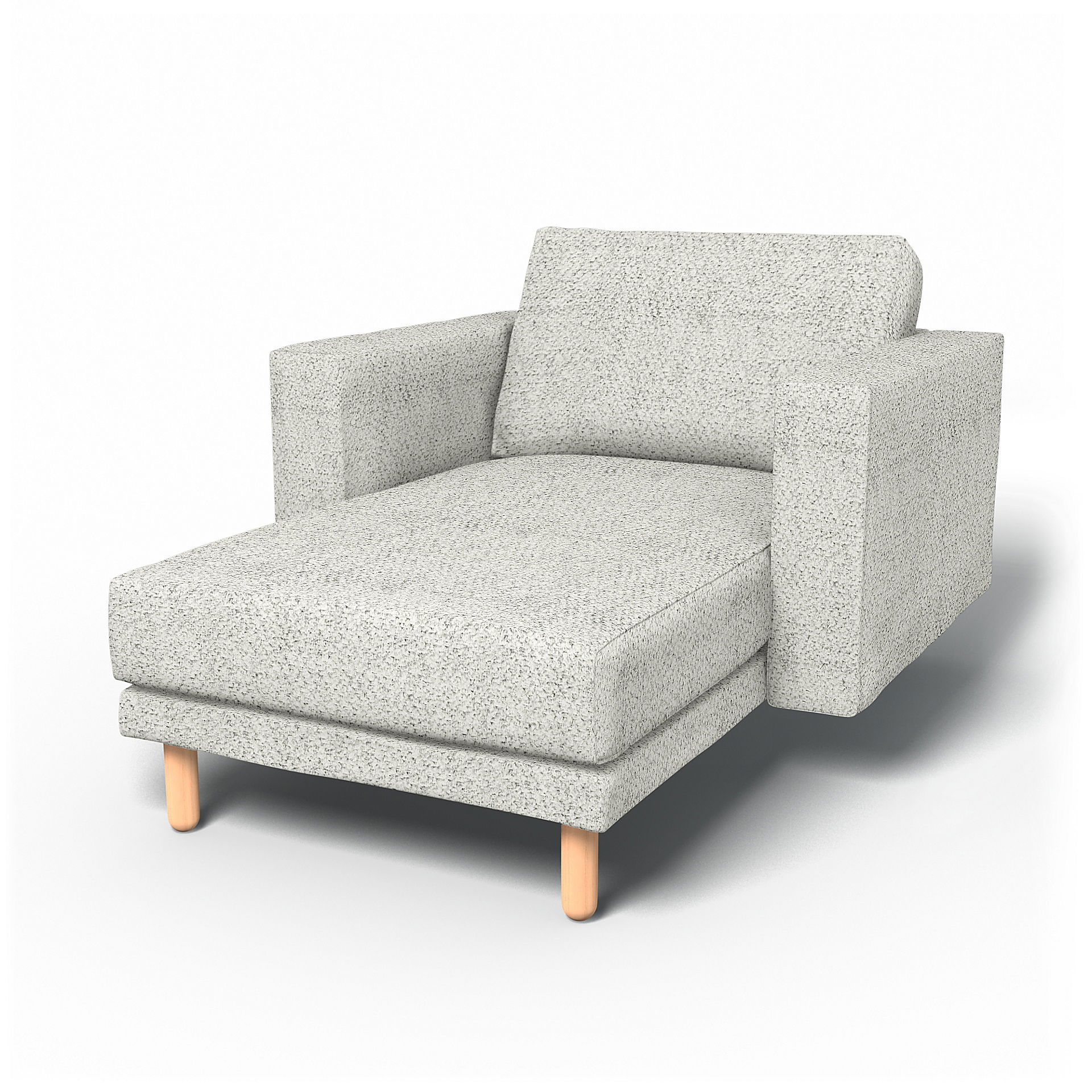 IKEA - Överdrag till Norsborg fristående schäslong med armstöd, Ivory, - Bemz