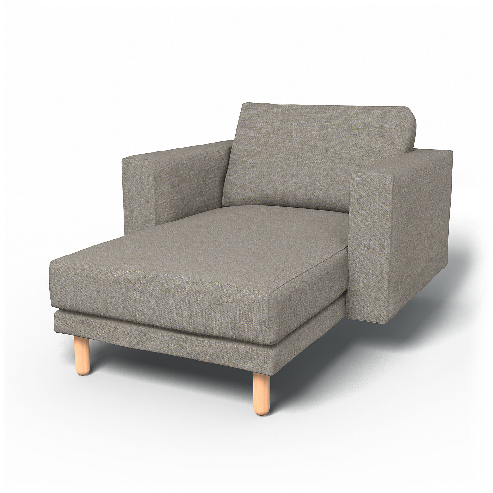 IKEA - Överdrag till Norsborg fristående schäslong med armstöd, Greige, BOUCLÉ & TEXTUR - Bemz