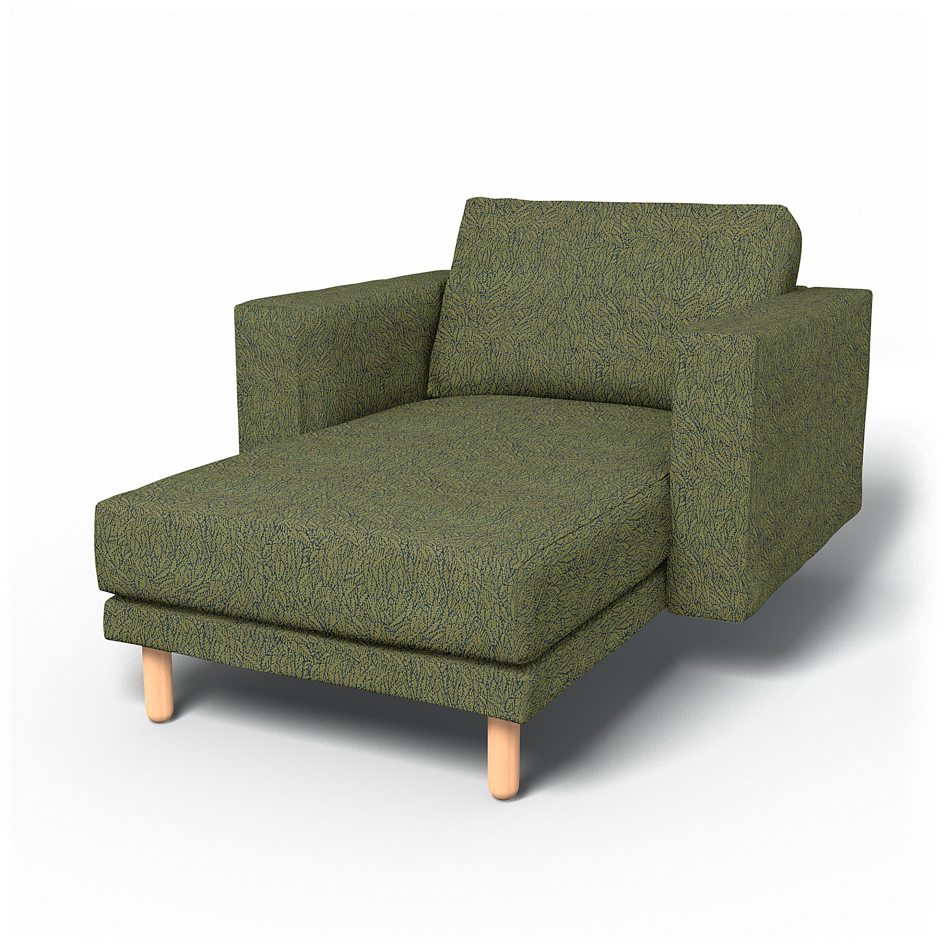 IKEA - Norsborg Stand Alone Chaise with Arms Cover, Green, BEMZ NATURE'S PALETTE COLLECTION - Bemz