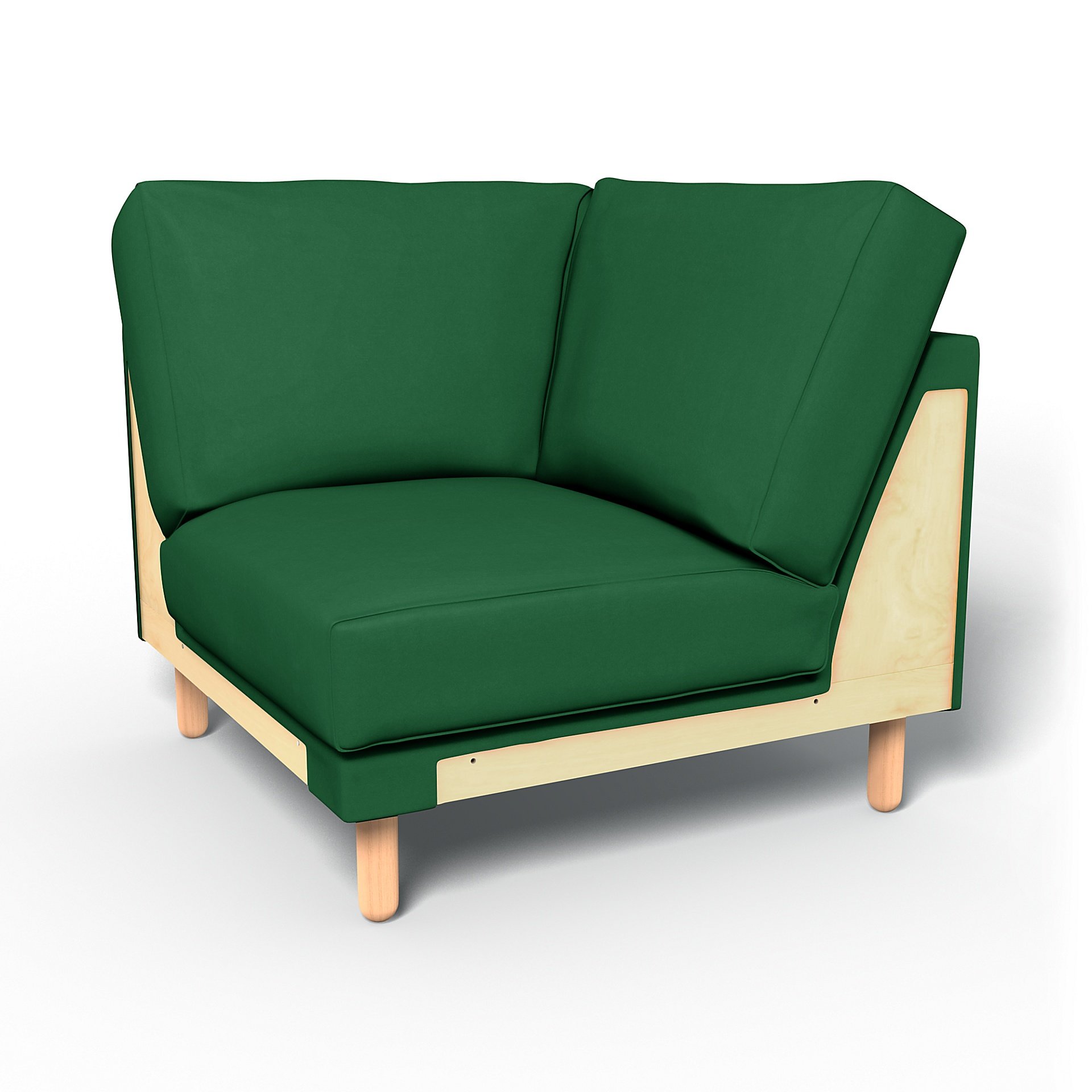 IKEA - Norsborg Corner Module Cover, Abundant Green, Velvet - Bemz