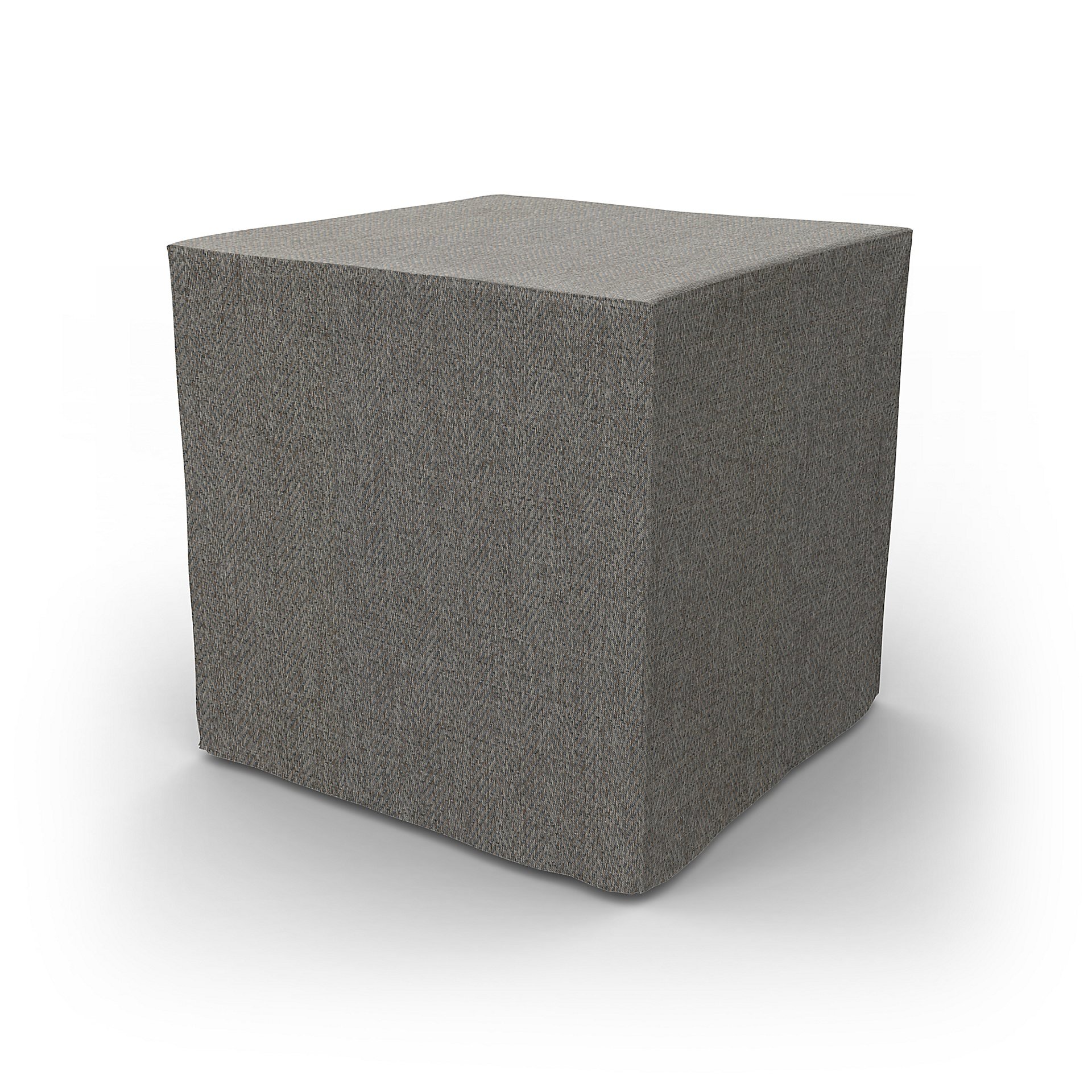 IKEA - Pallbo Footstool Cover, Taupe, Boucle & Texture - Bemz