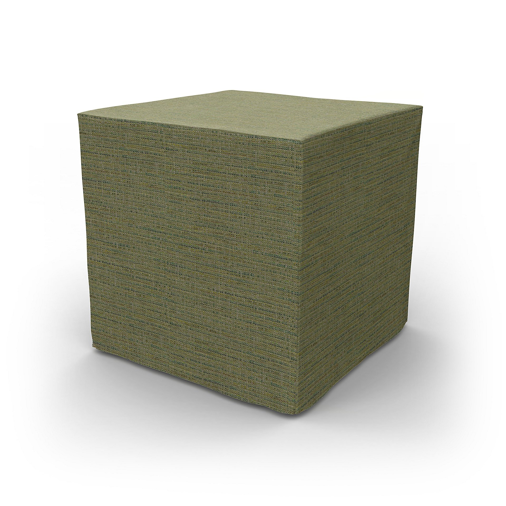 IKEA - Pallbo Footstool Cover, Meadow Green, Boucle & Texture - Bemz