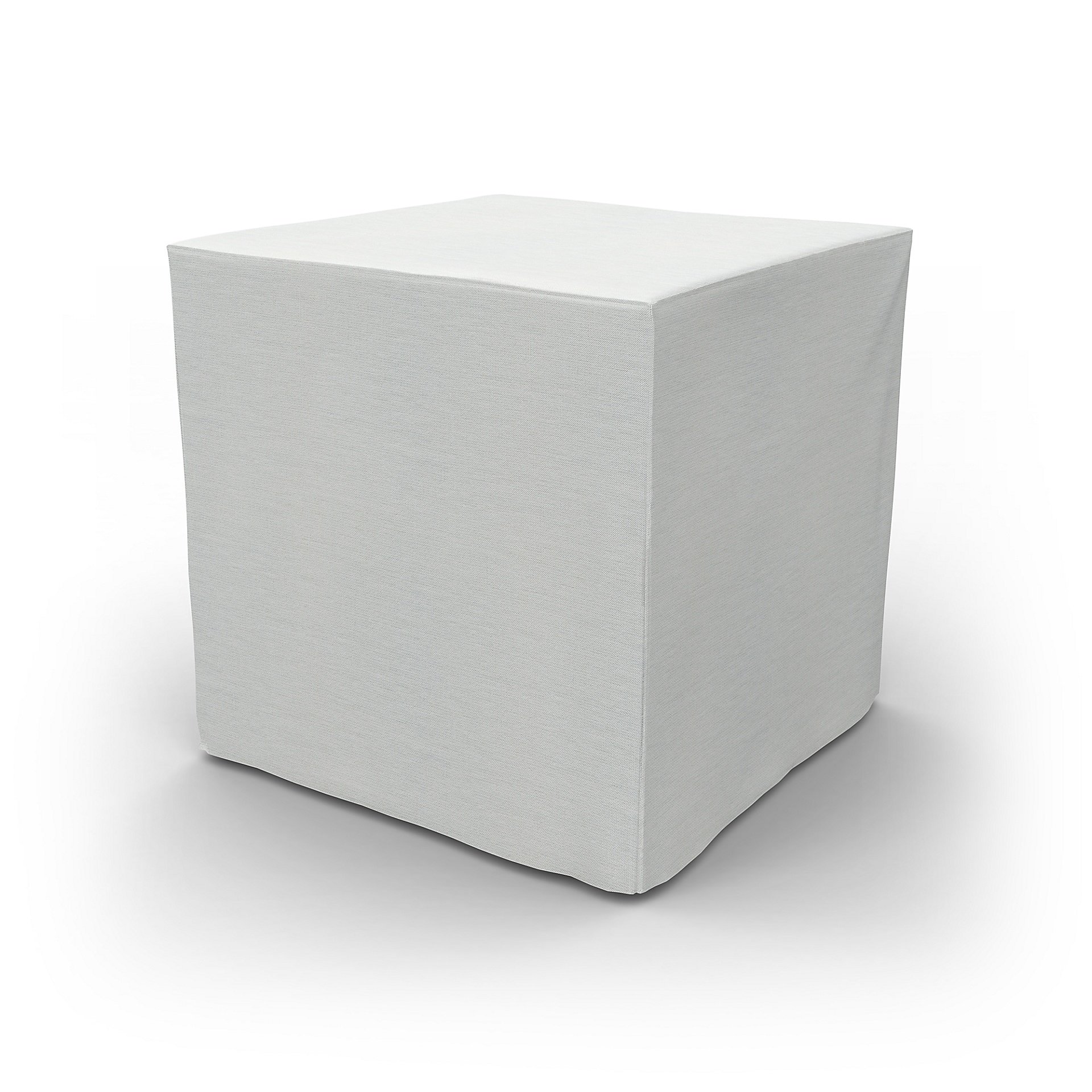 IKEA - Pallbo Footstool Cover, White, Linen - Bemz