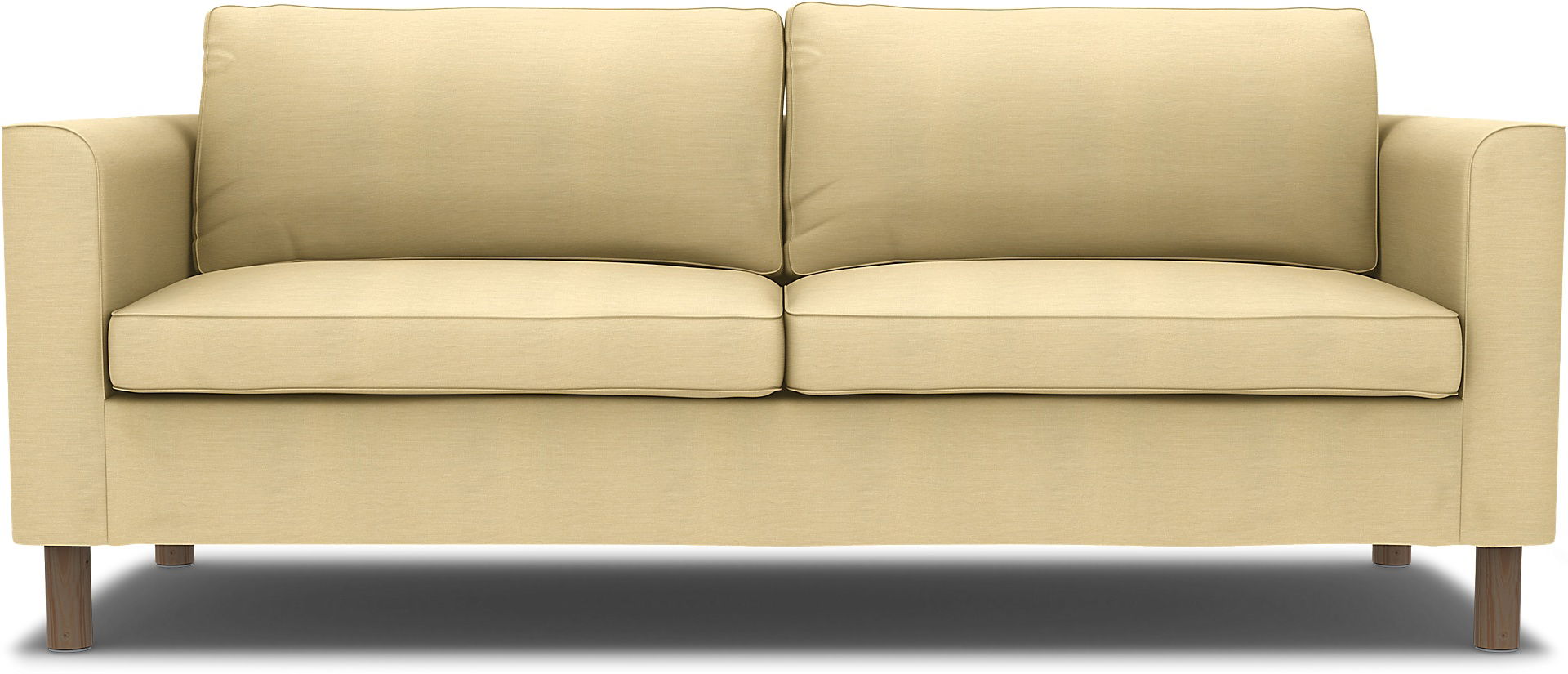 IKEA - Pärup 3 Seater Cover, Soft Yellow, Linen - Bemz